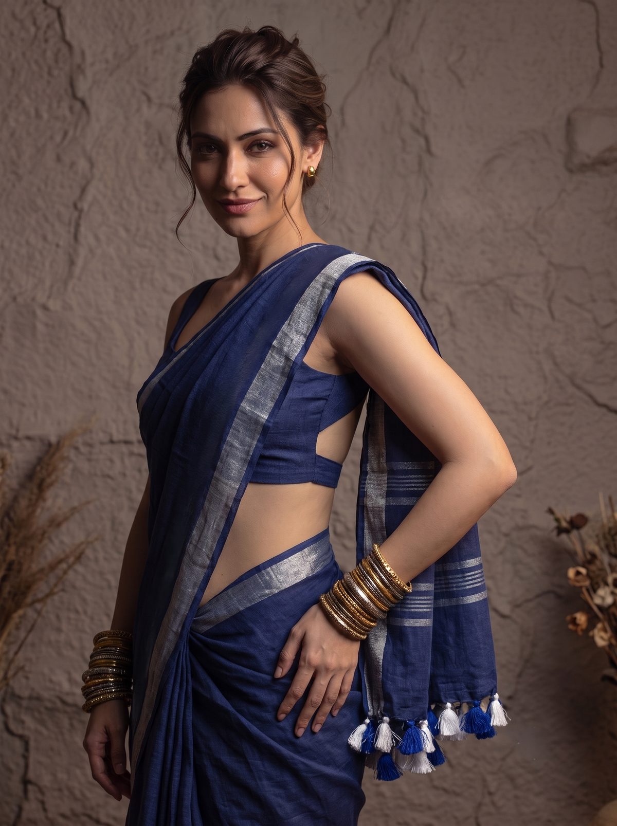 D-Linen Cotton Saree