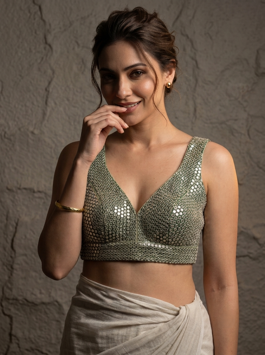 Aabha Mirror Glow Blouse
