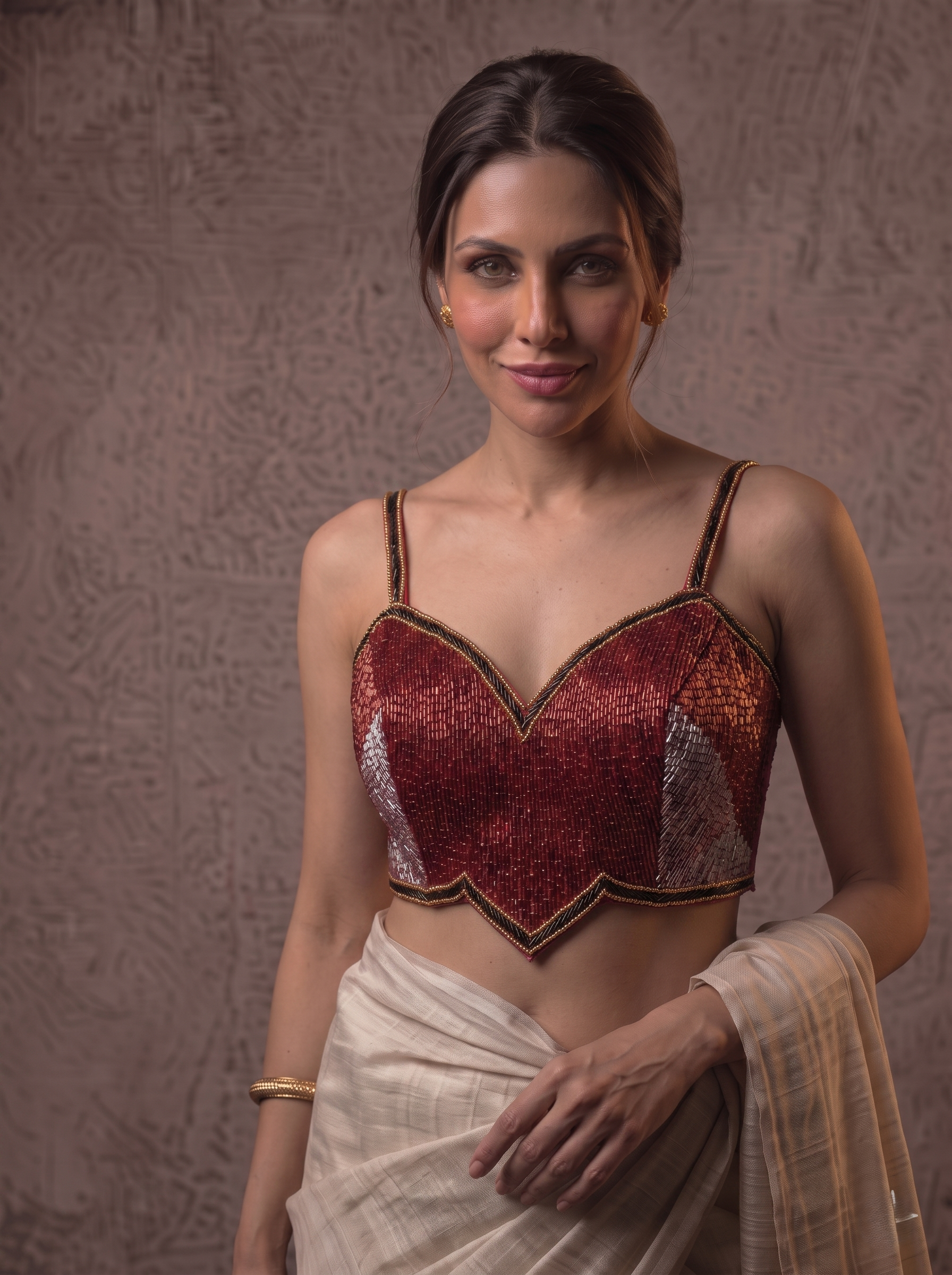 Petite Silk Handcrafted Designer Blouse