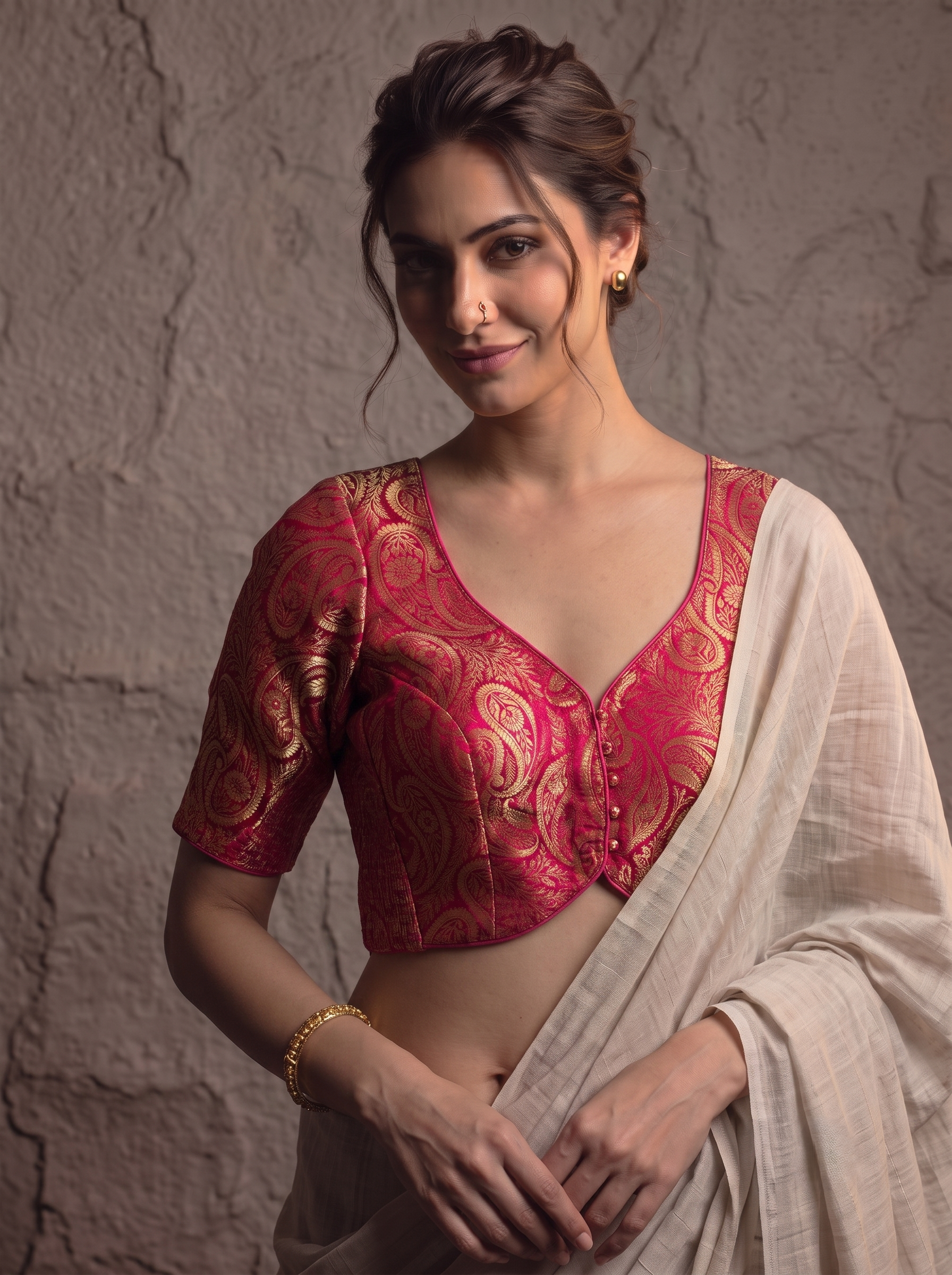 Comfort Fit Banarasi Stretchable Blouse