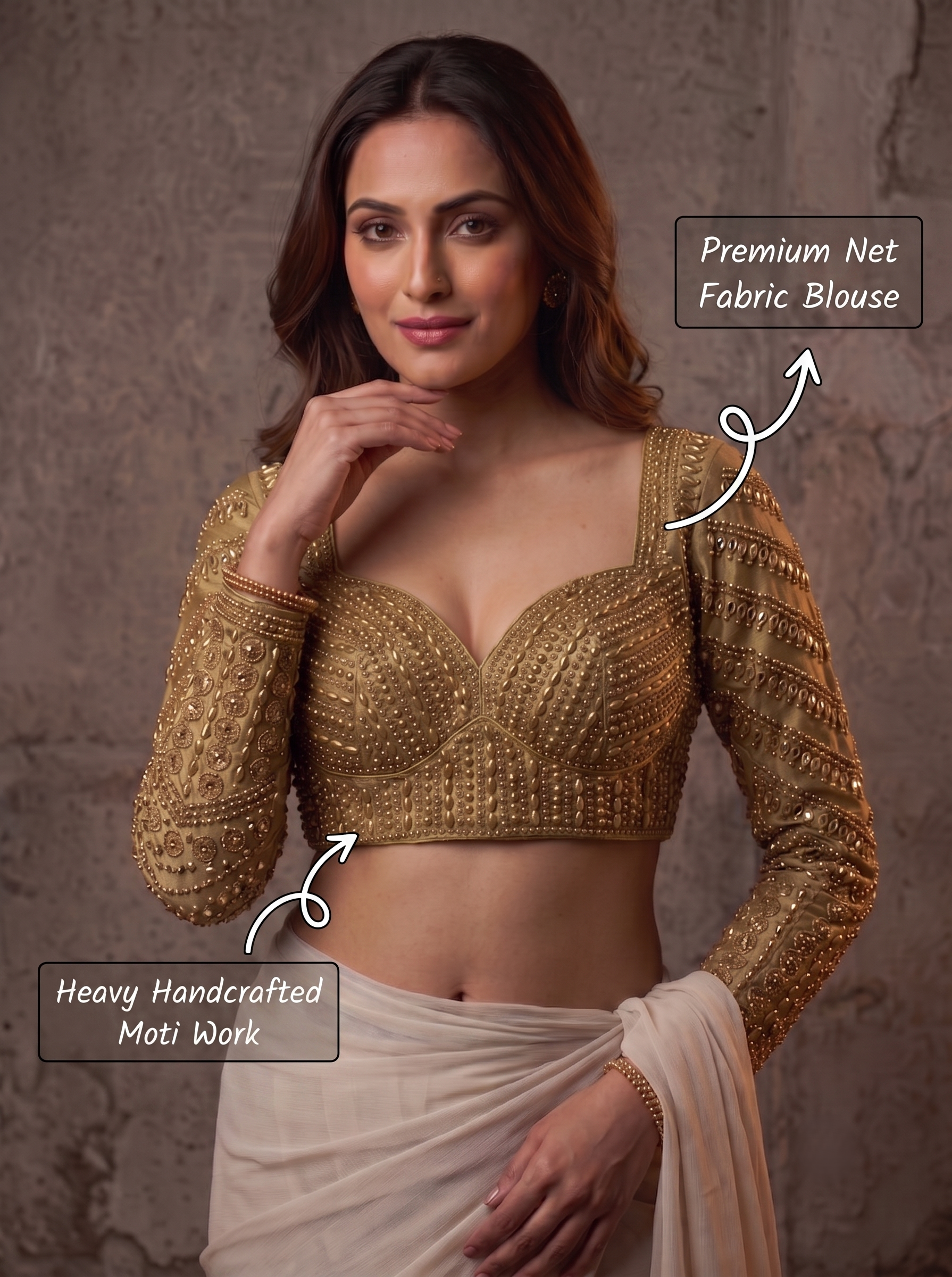 Pearlora Luxe Designer Blouse