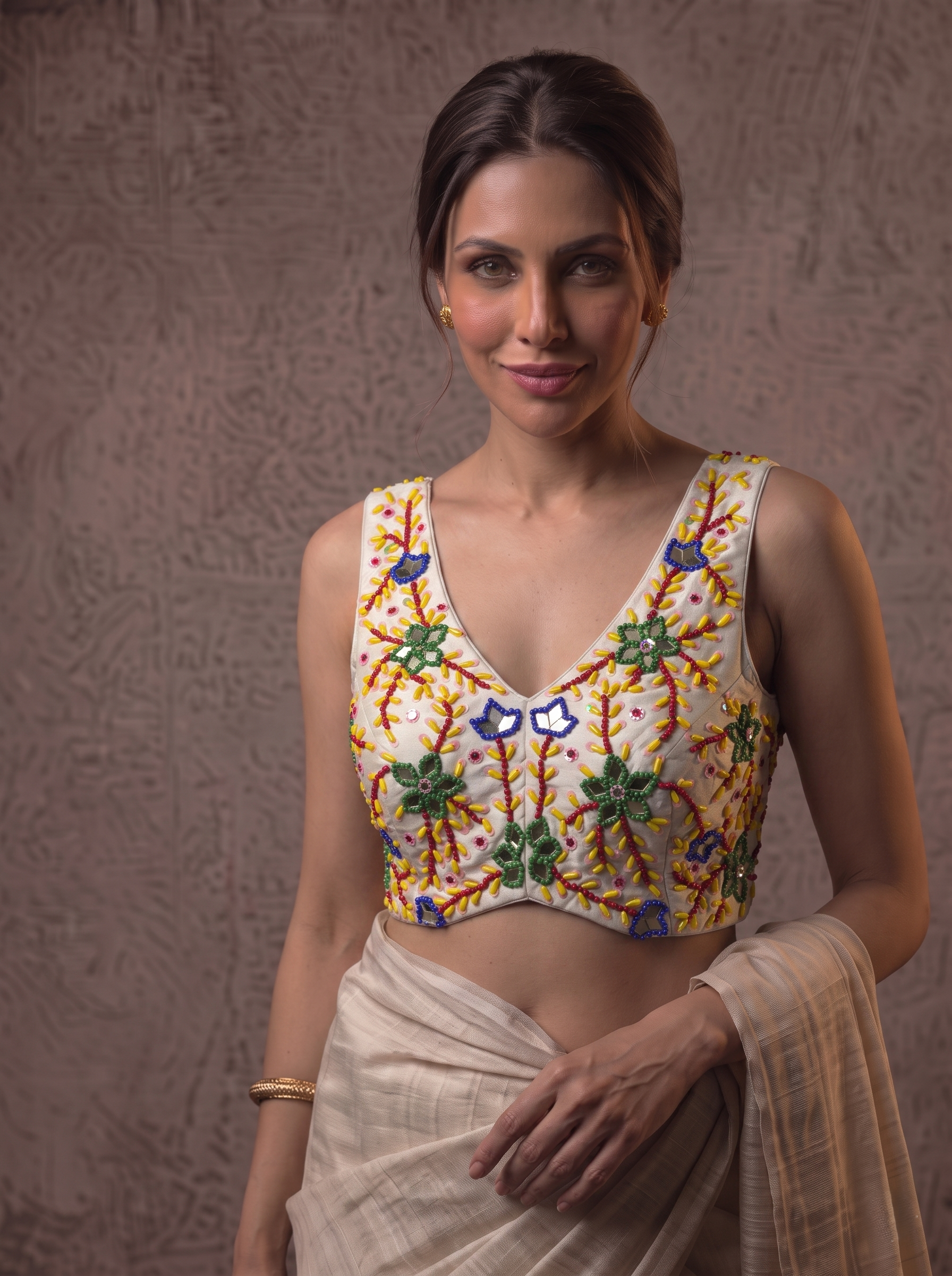 Classic Silk Handcrafted Blouse