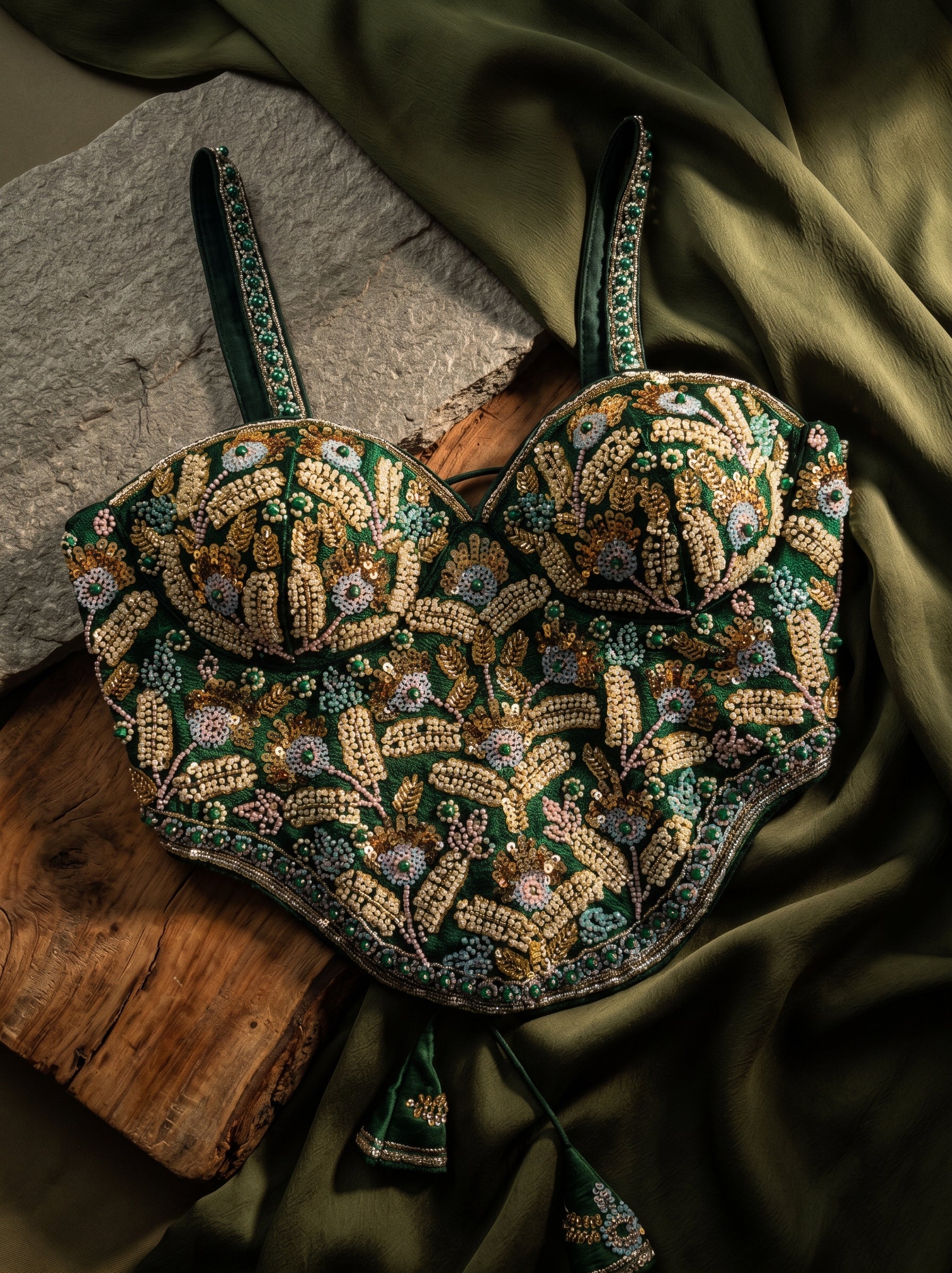 Aarvika Handcrafted Silk Co-Ord Blouse