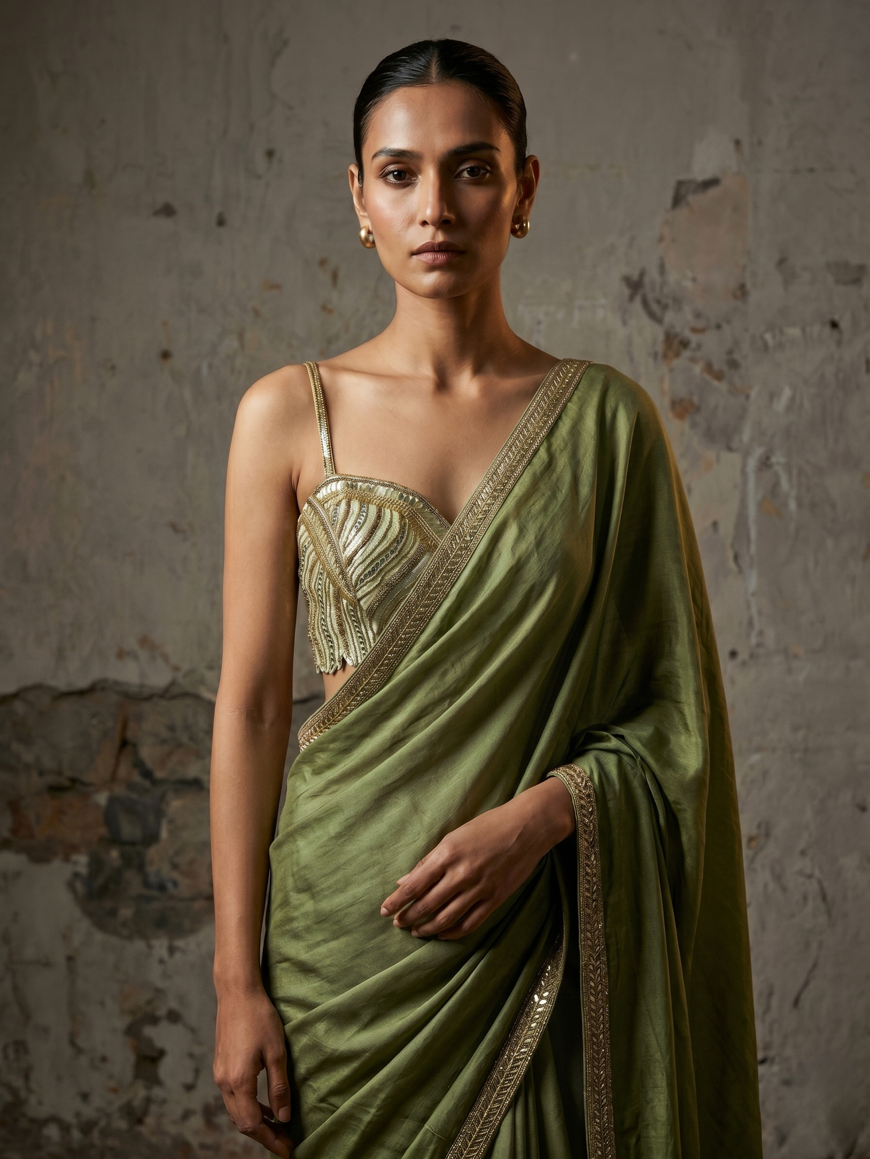 Saanvi Pearl Elegance Saree Set