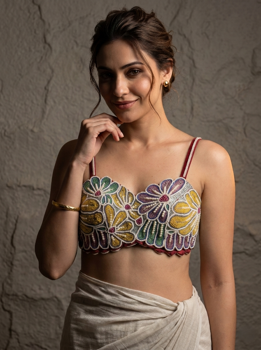 Luxe Silk Handcrafted Designer Blouse
