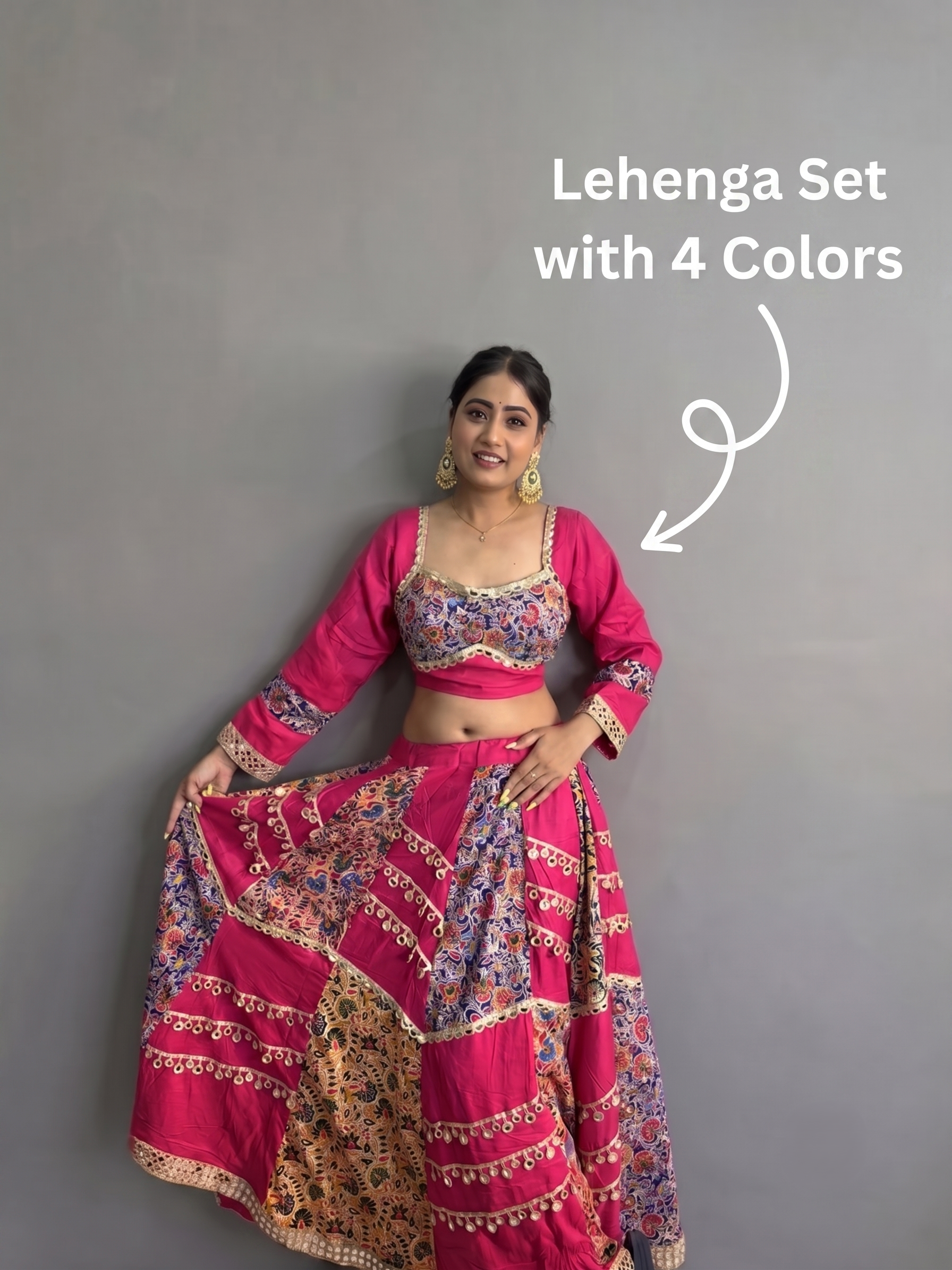 Traditional Lehenga with Mirror Blouse