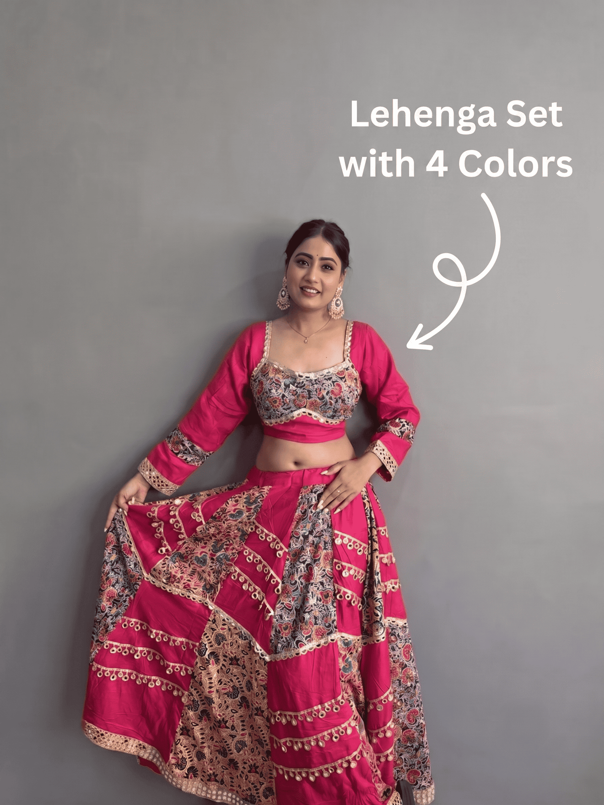 Traditional Lehenga with Mirror Blouse