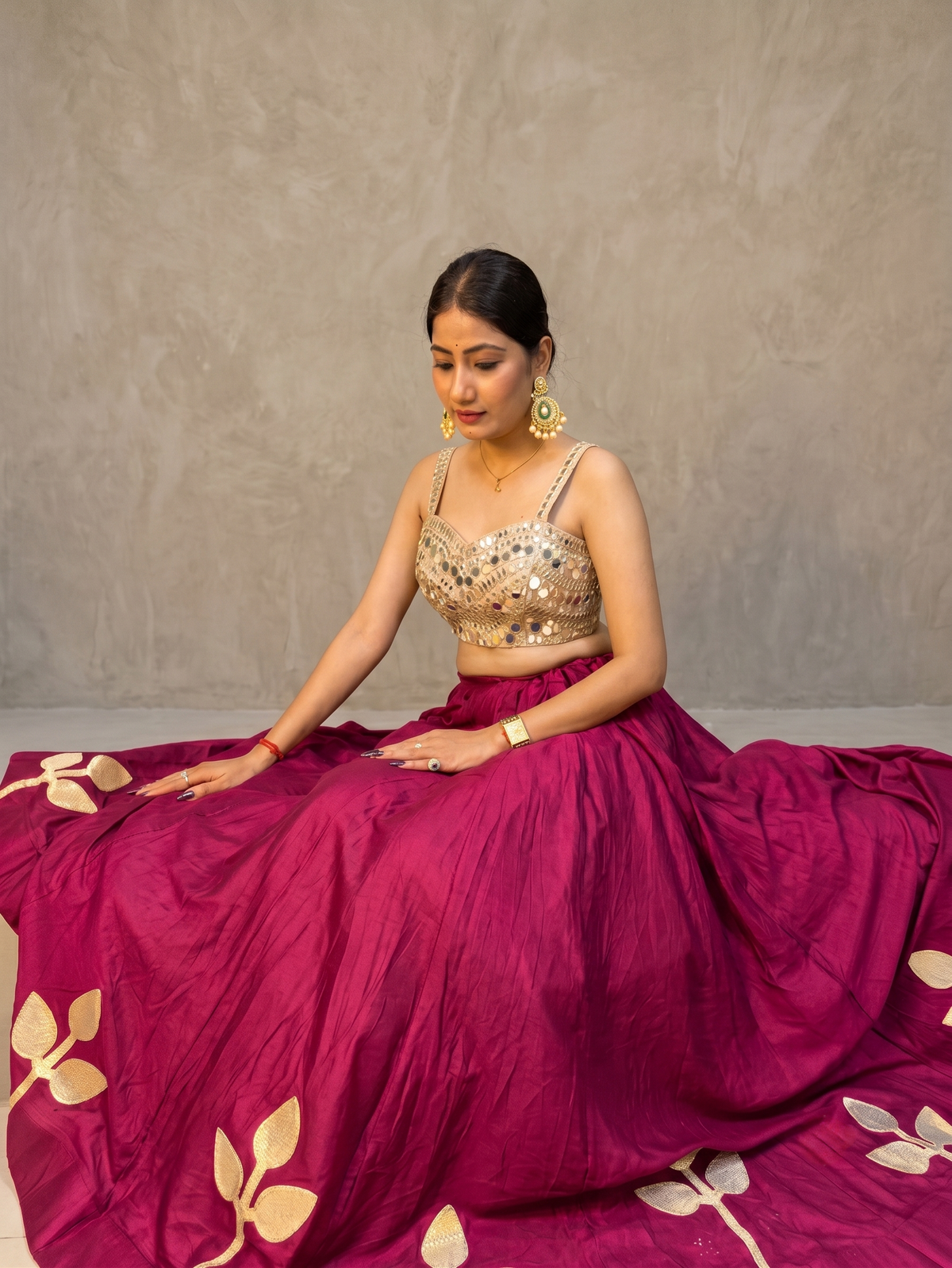 Shanaya Festive Mirror Work Lehenga