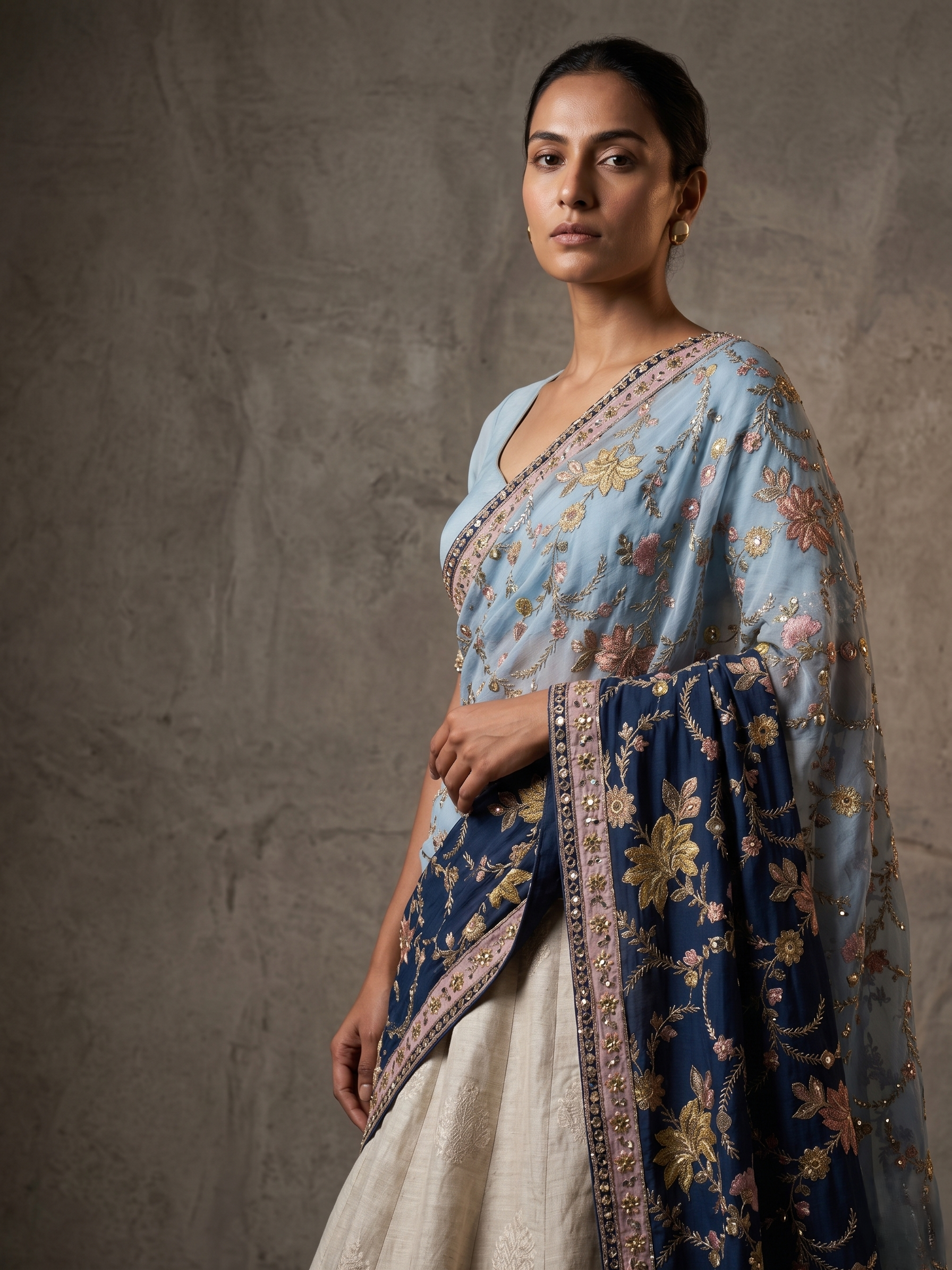 Veda Position Work Chinon Dupatta