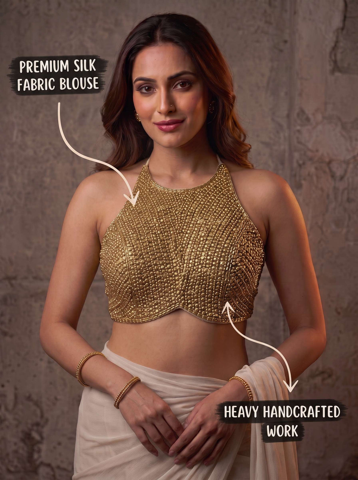 Zara Luxury Handcrafted Blouse