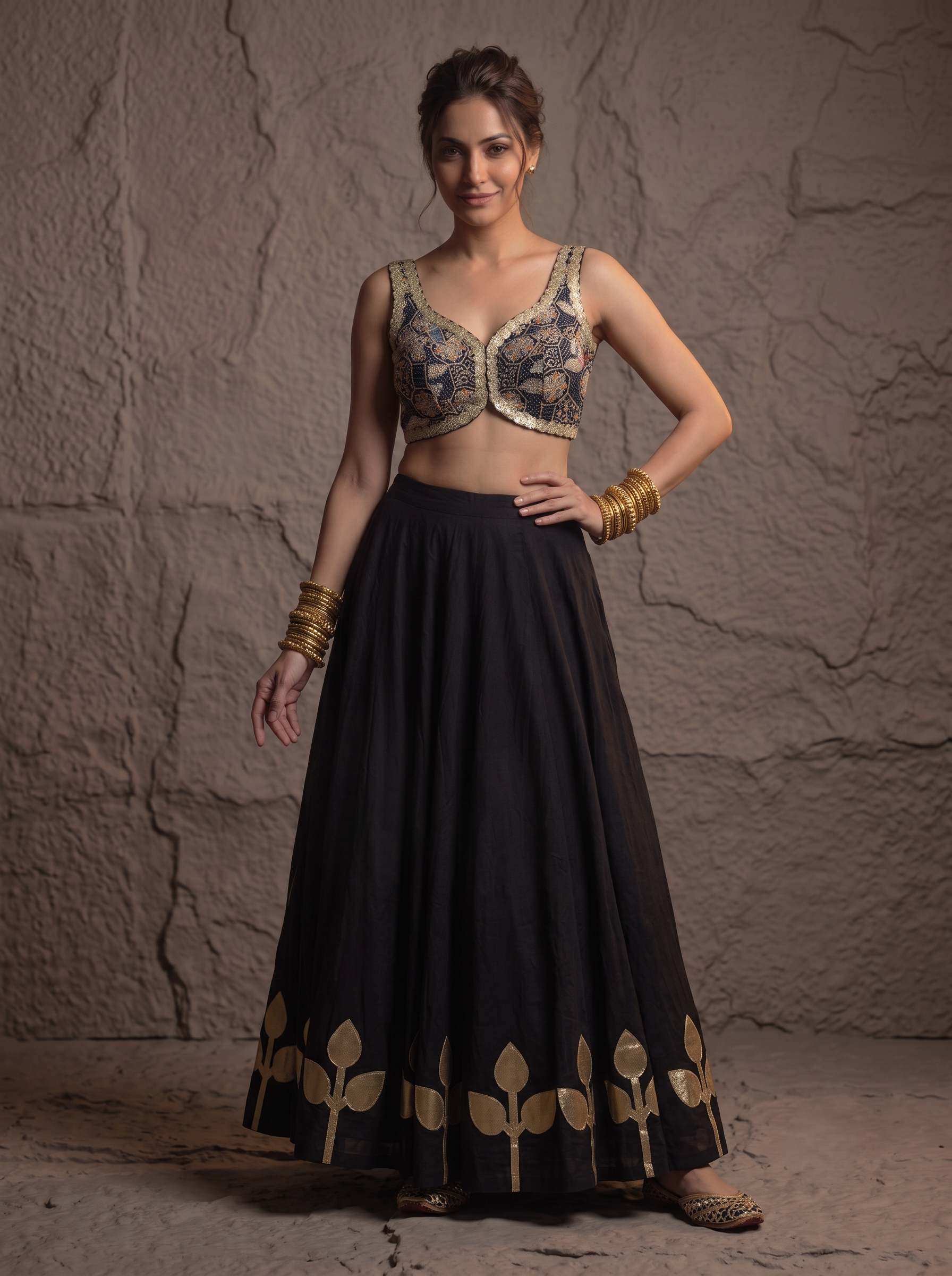 Rajwadi Gamthi Lehenga Set