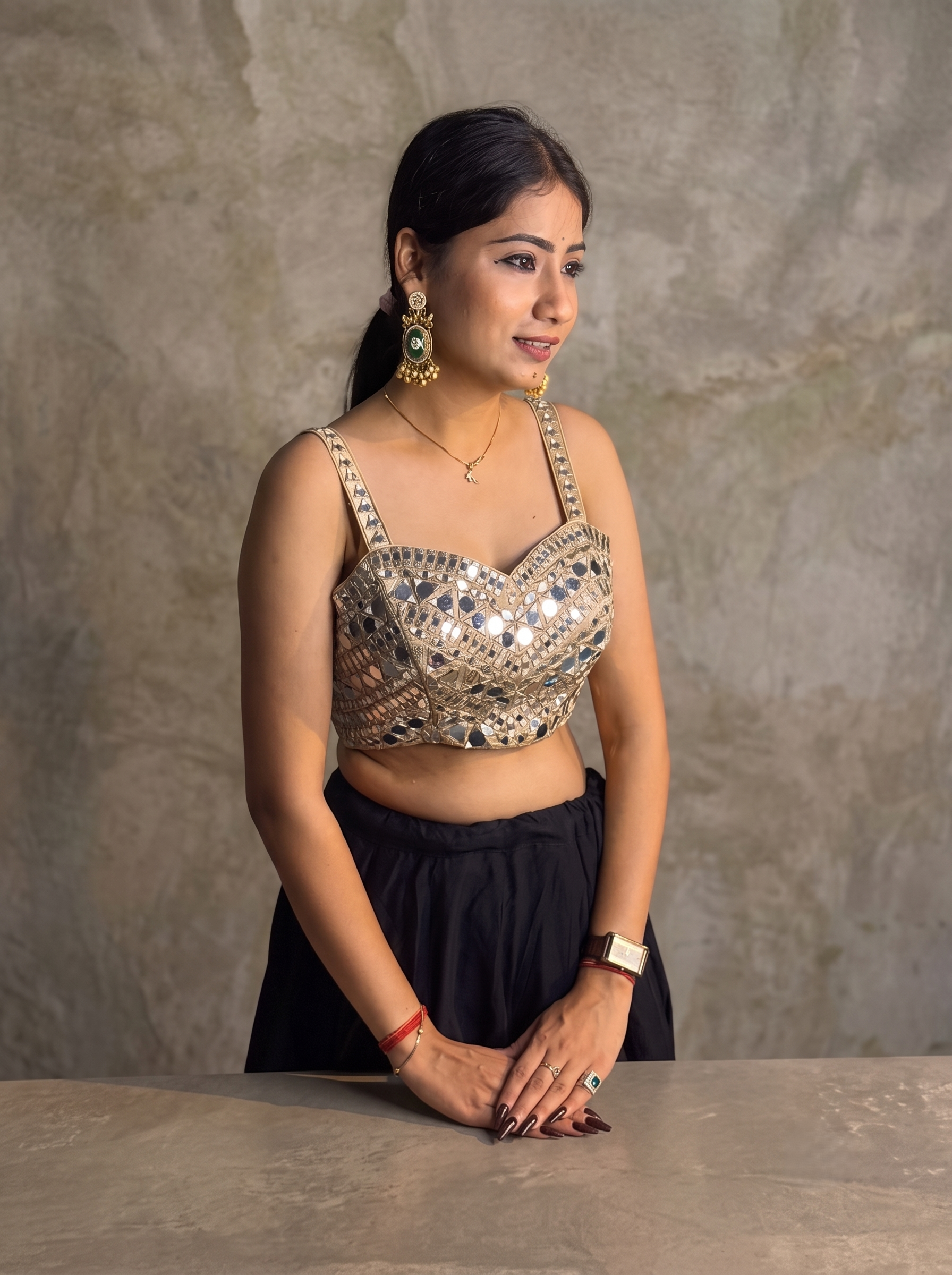 Shanaya Festive Mirror Work Lehenga