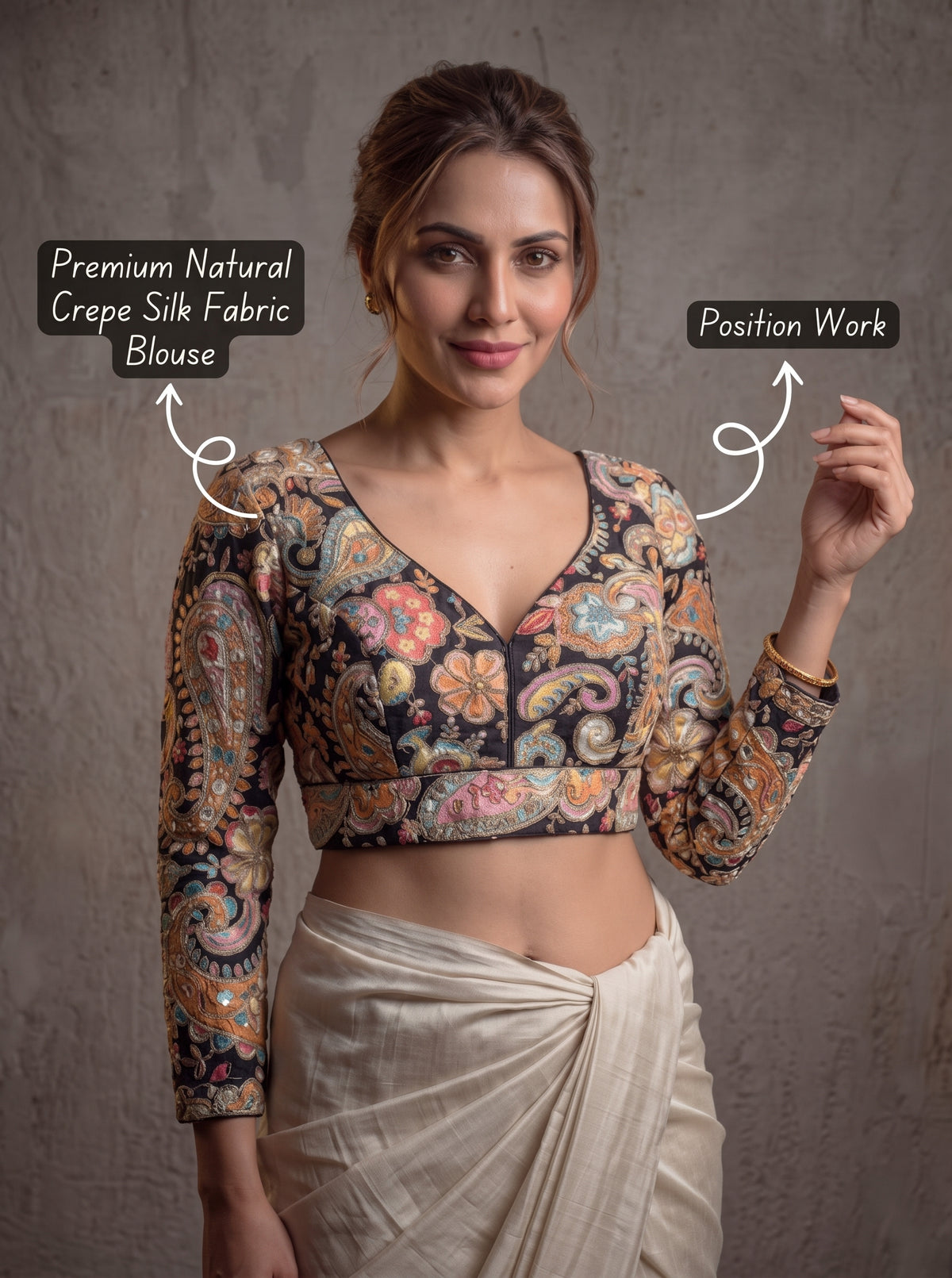 Amaira Crepe Silk Blouse