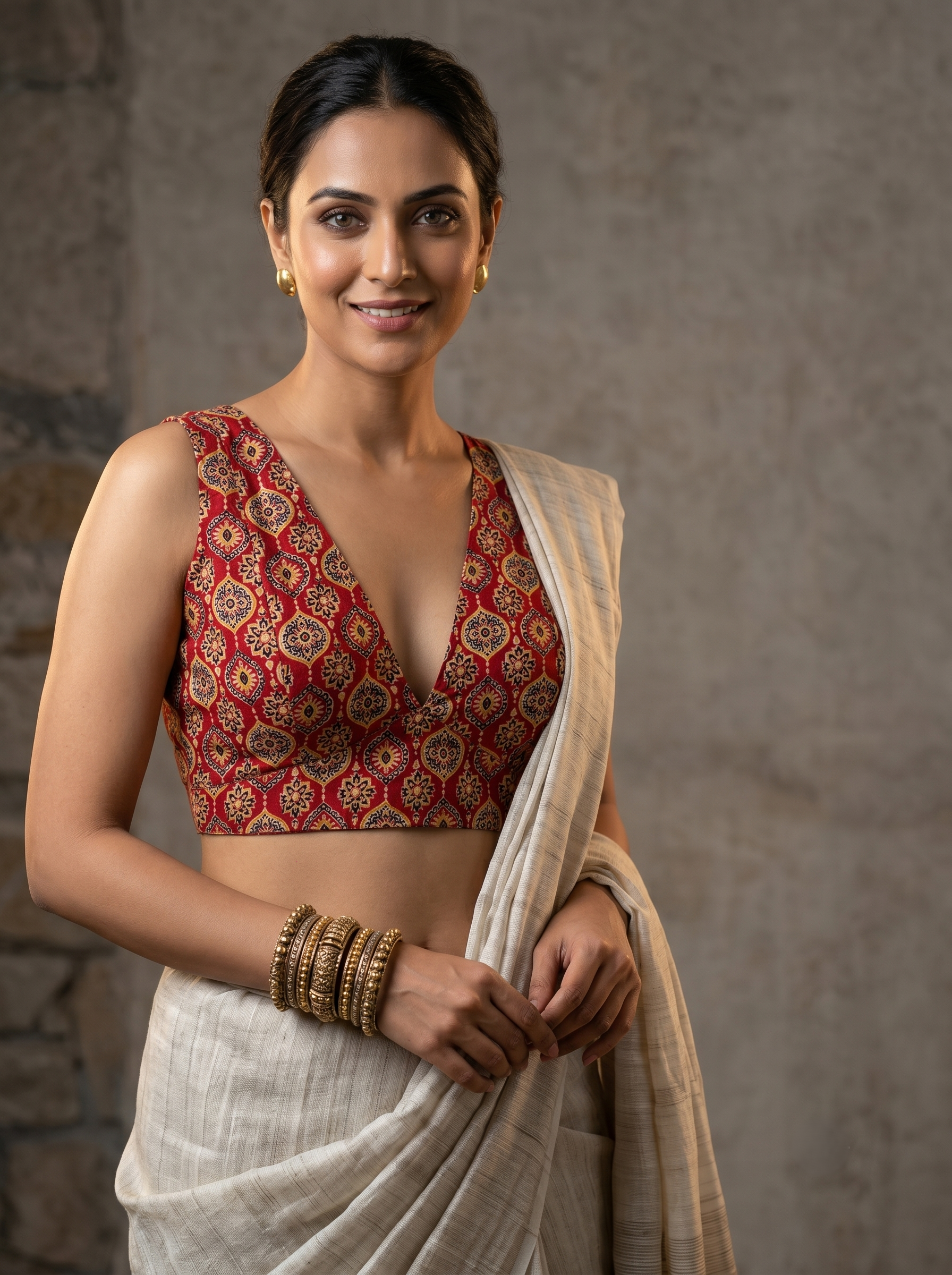 V Neck Cotton