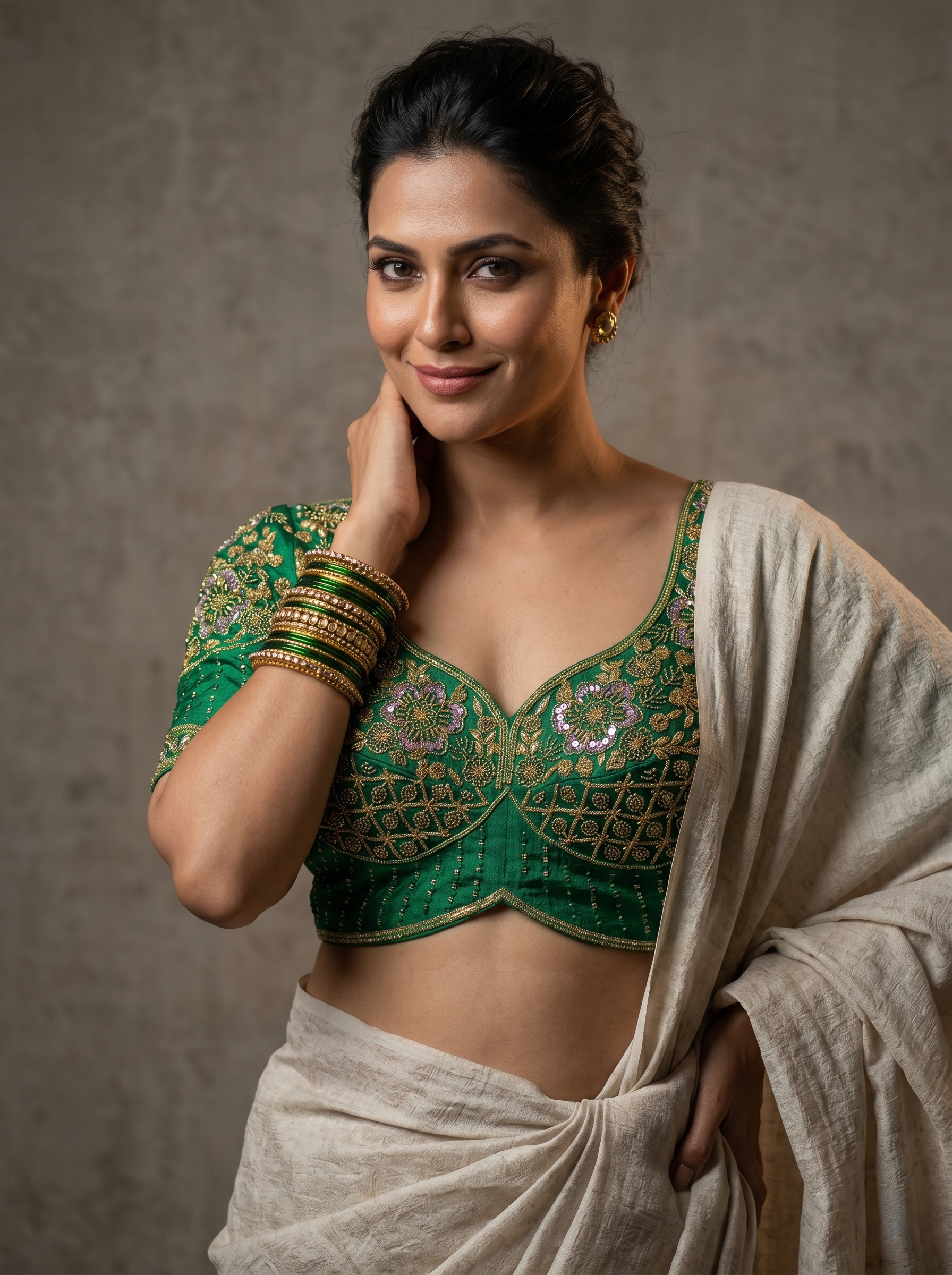Glamour Italian Silk Beads & Sequence Blouse