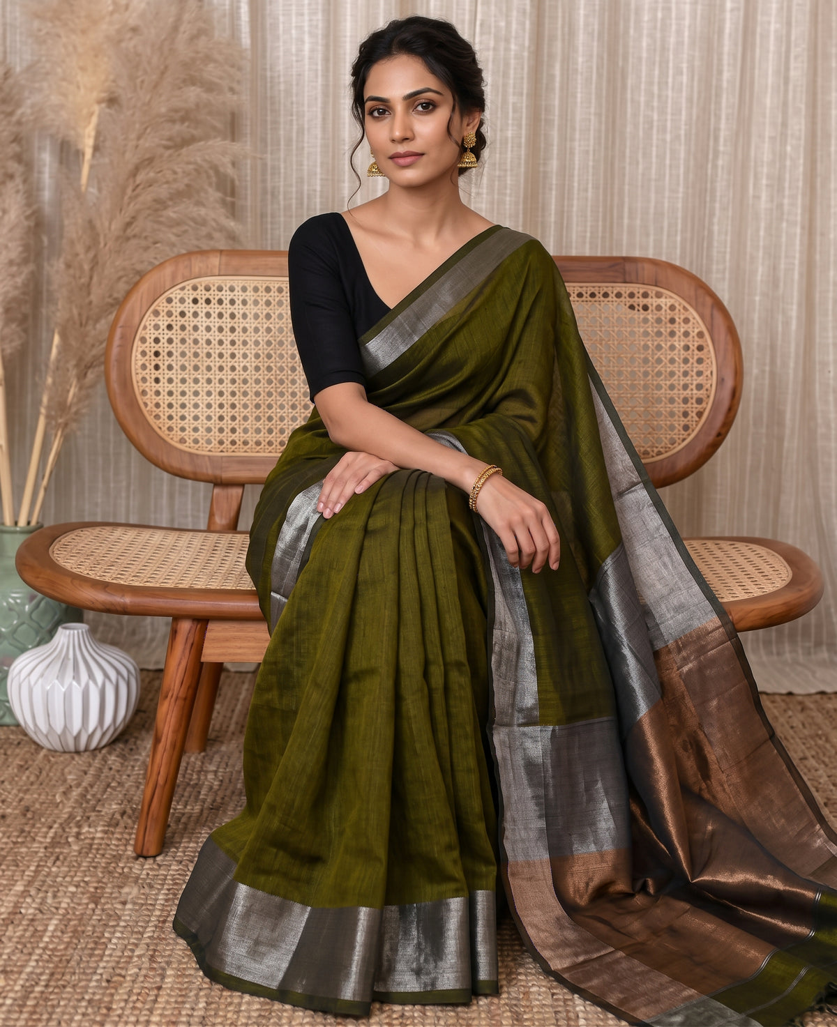 Tara Luxe D Linen Saree