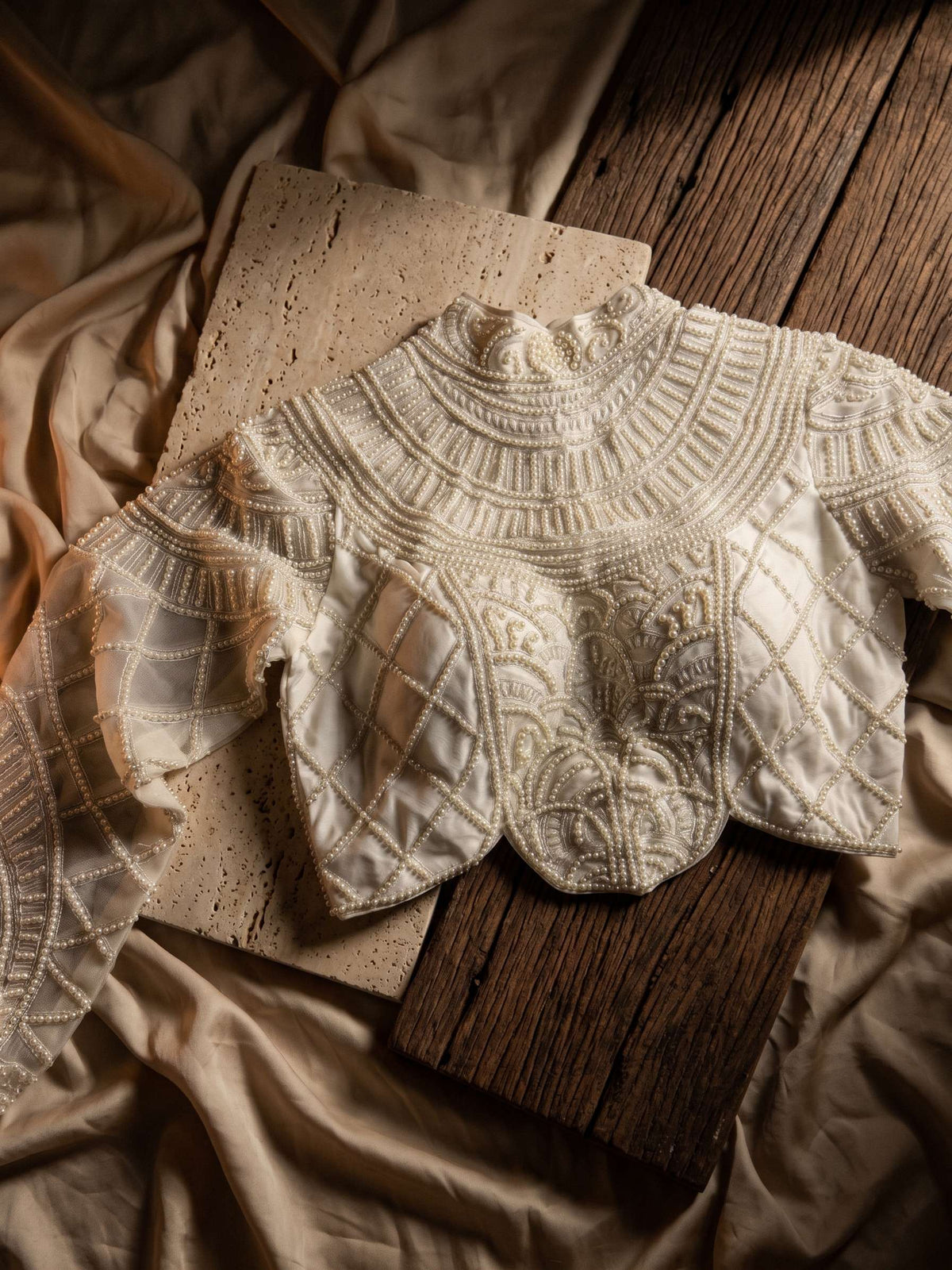 Moti Royale Net Full Sleeves Blouse