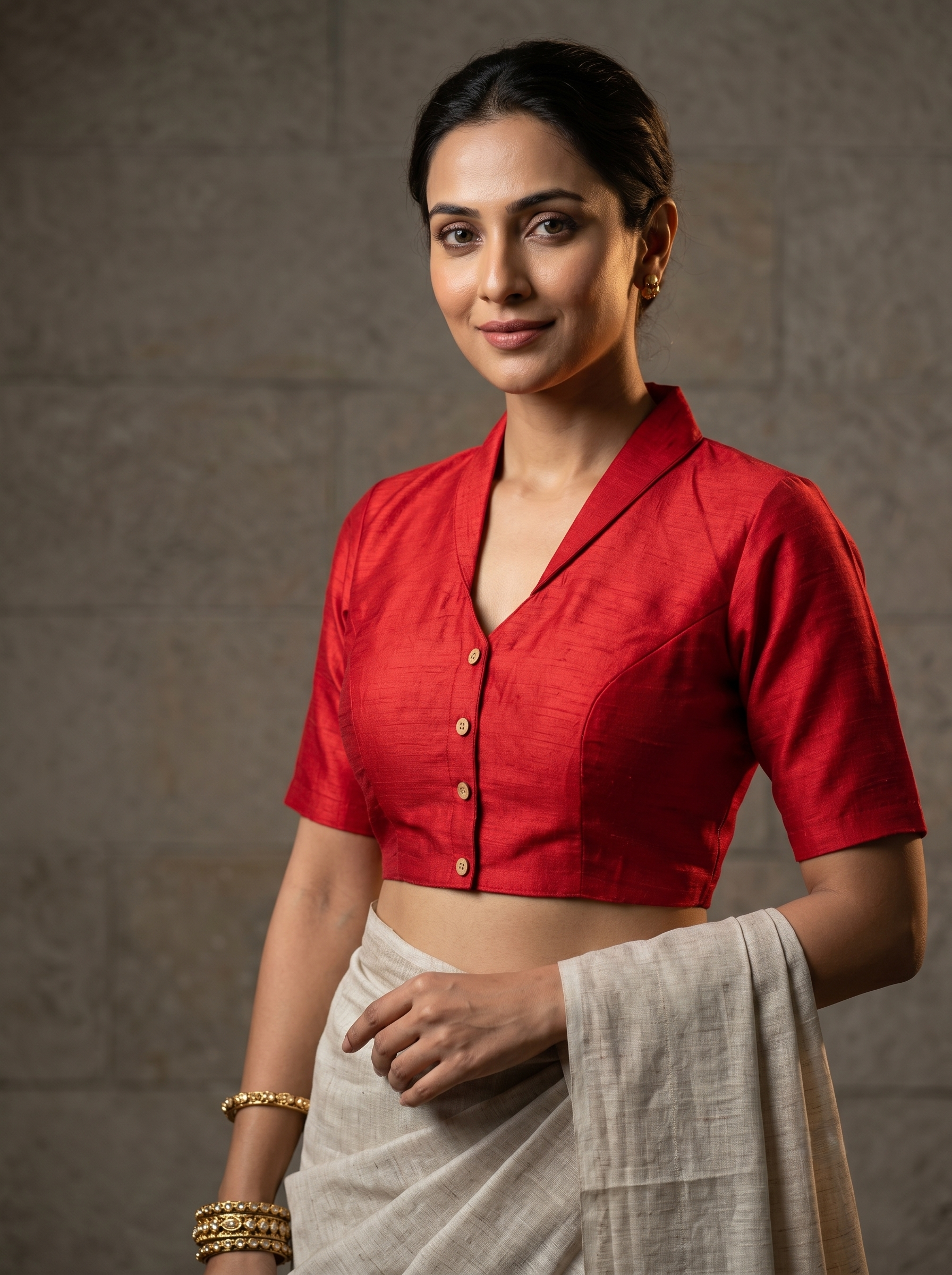 Banglori Cotton Coller Neck Blouse