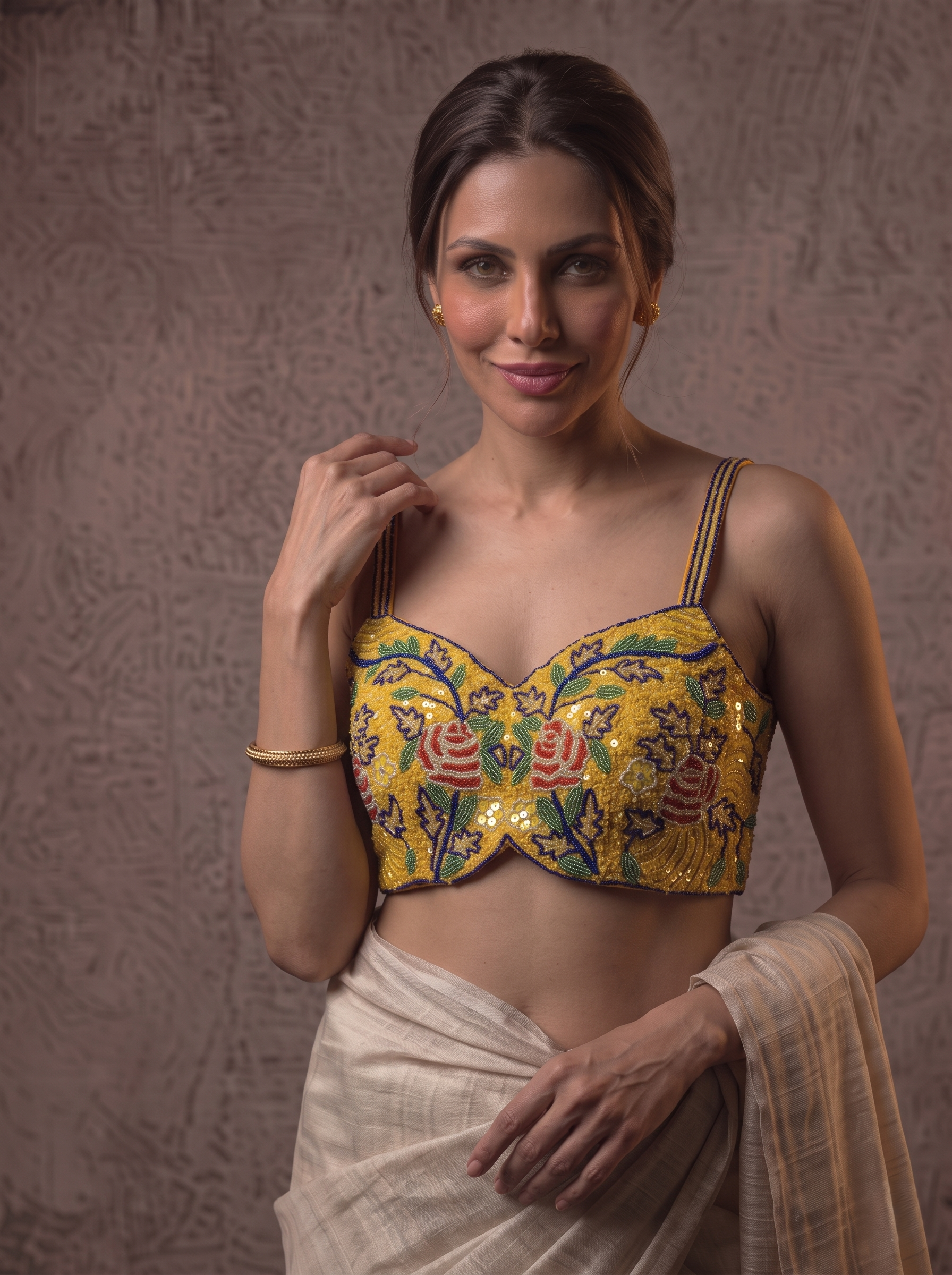 Elegant Silk Handcrafted Designer Blouse
