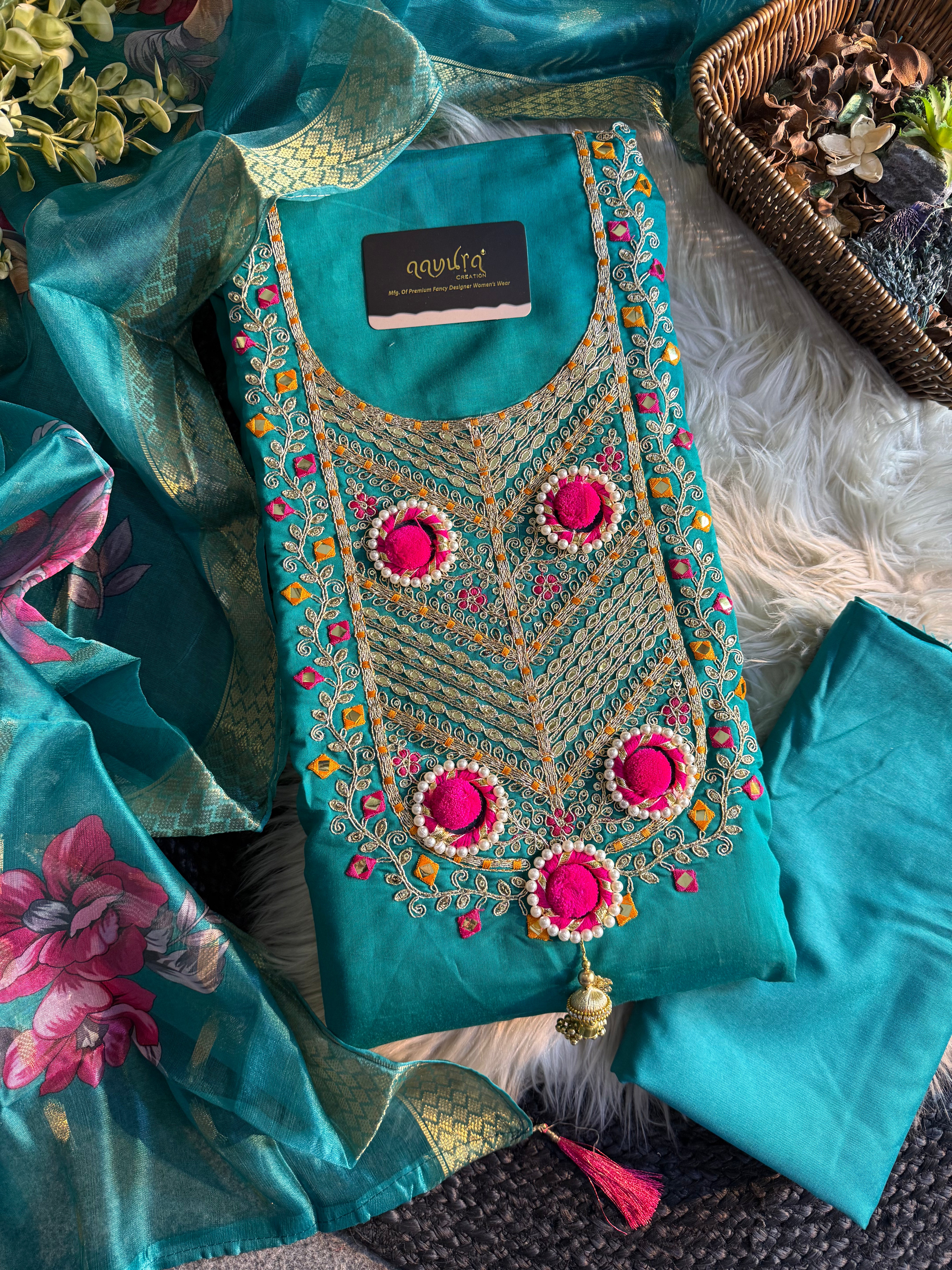 Graceful Roman Silk Suit