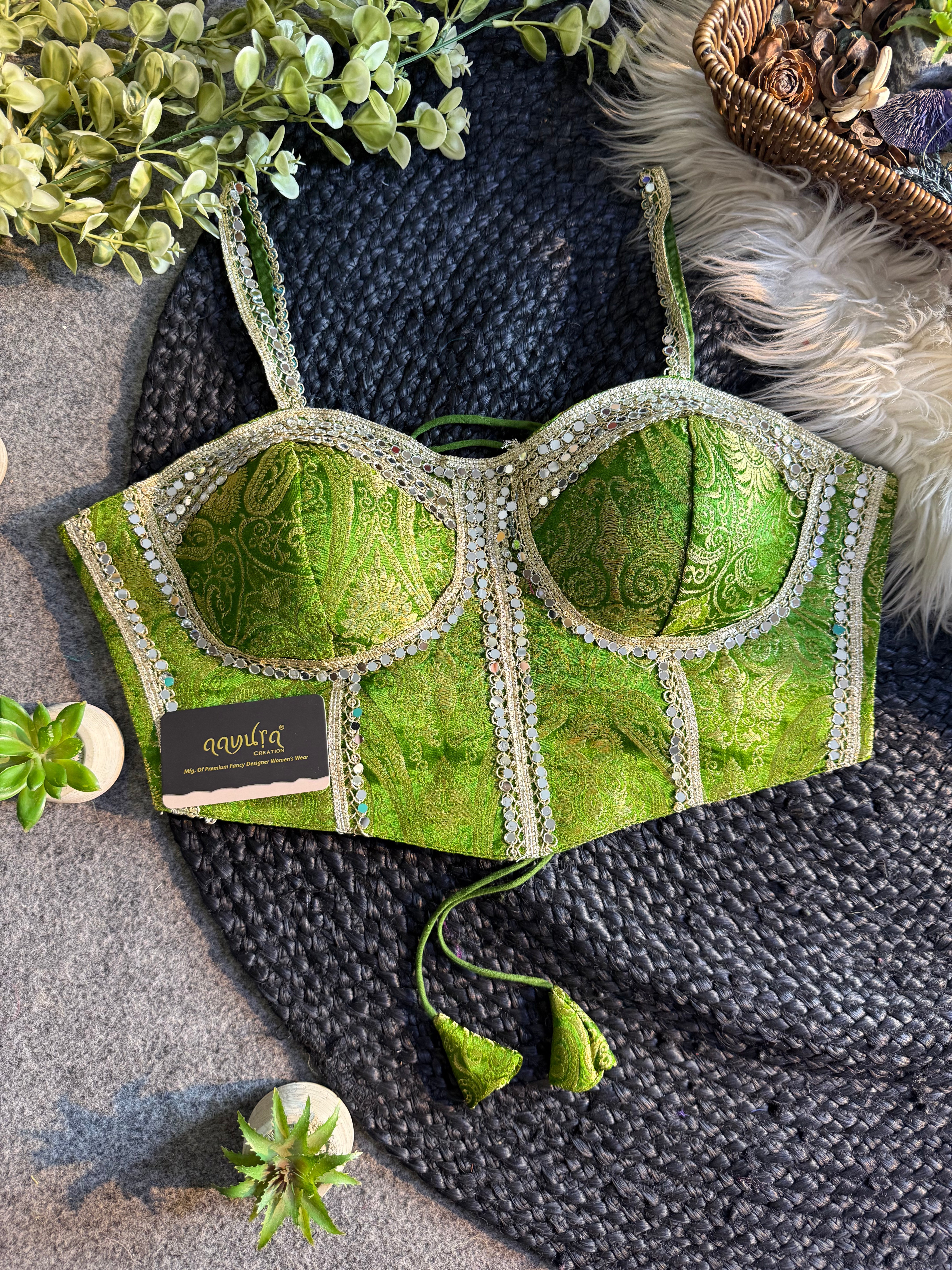 Ira Mirror Lace Banarasi Blouse