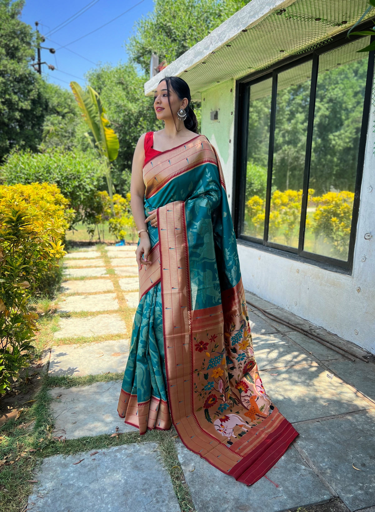 Meher Rich Zari Pallu Silk Saree