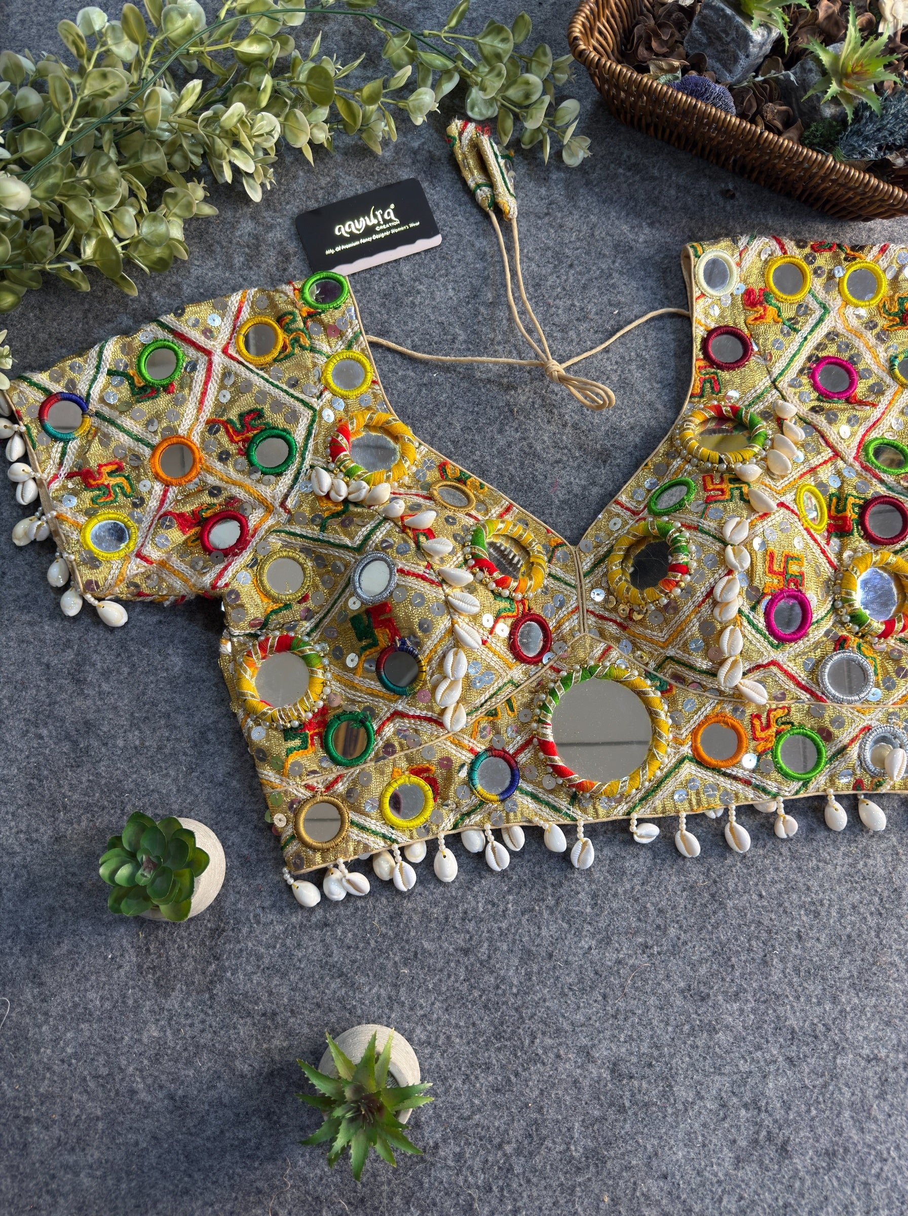 Garba Rani Heavy Mirror Blouse