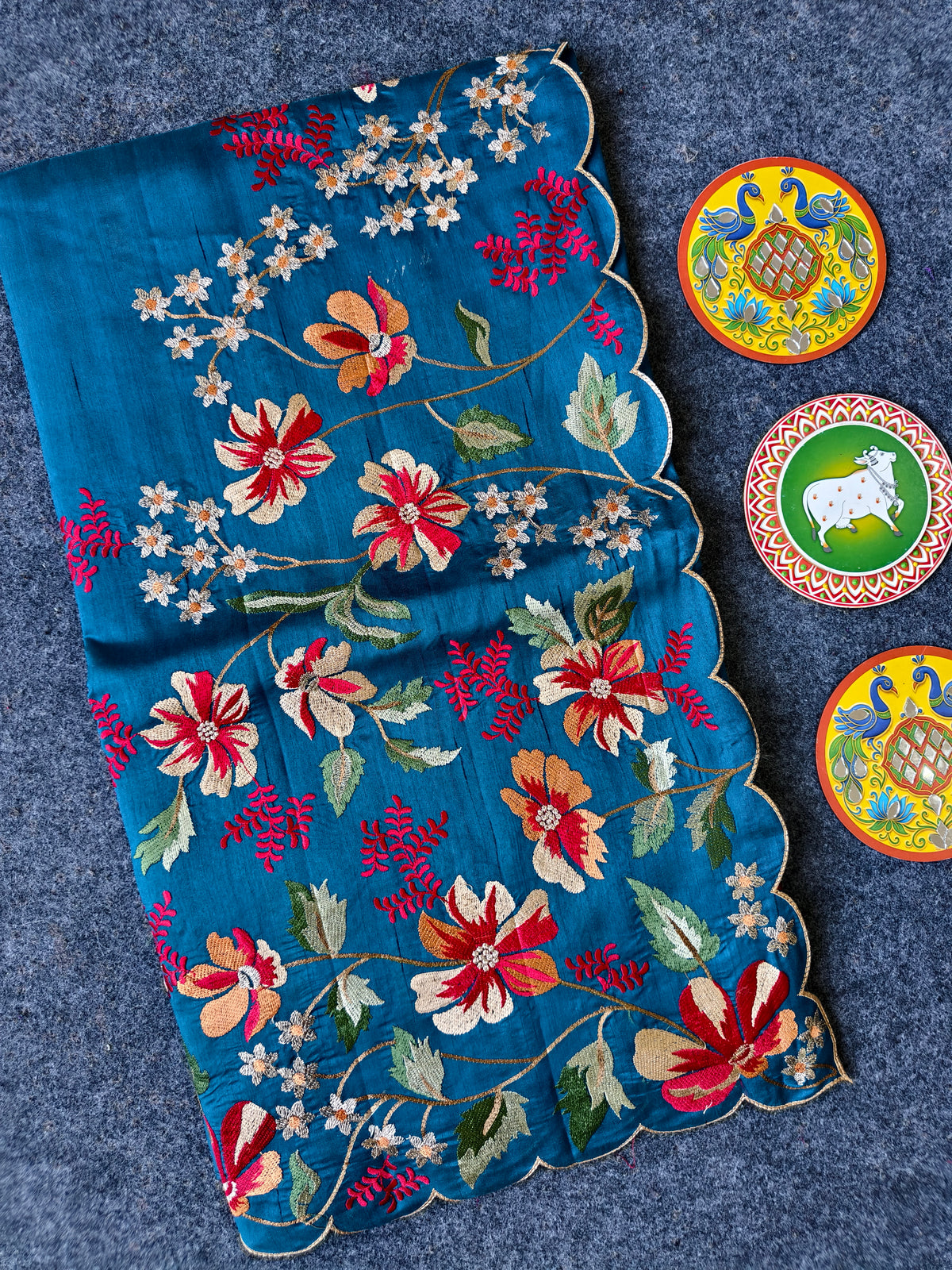 Maharani Matka Silk Embroidered Saree