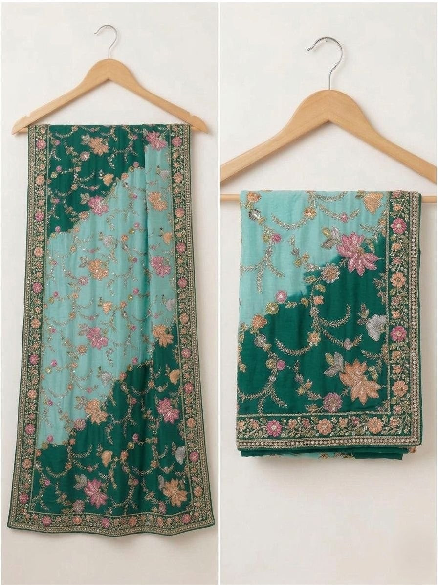 Veda Position Work Chinon Dupatta