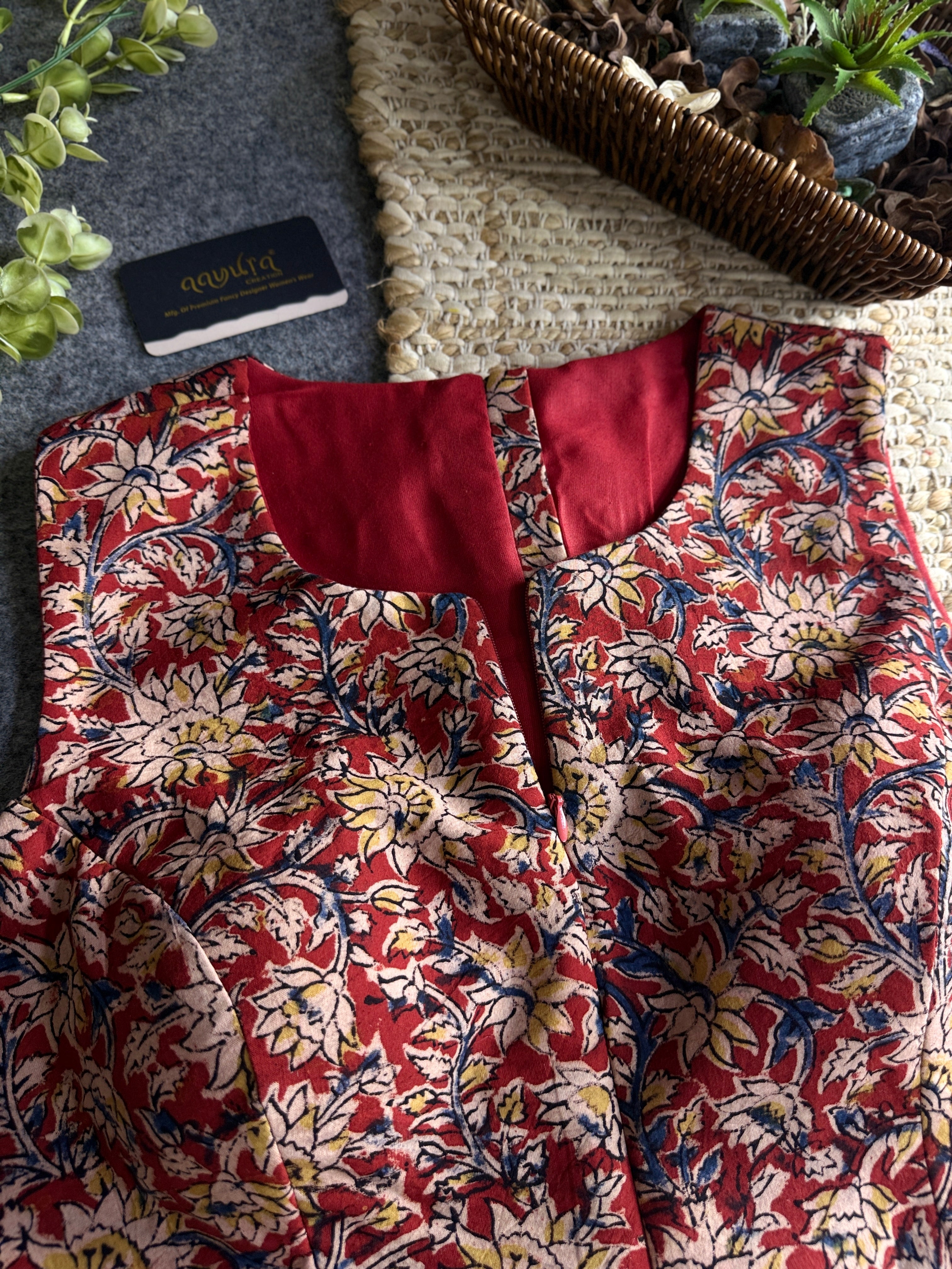 Kalamkari Chic β Double Chain Designer Blouse