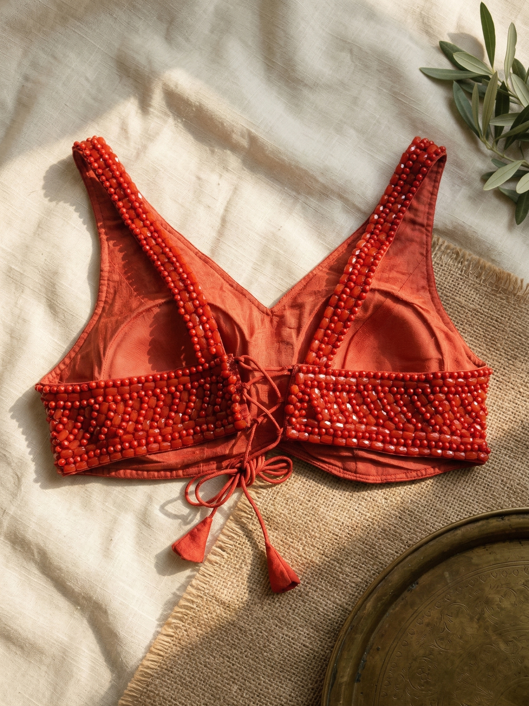 Handcrafted Heavy Pearl Work Blouse