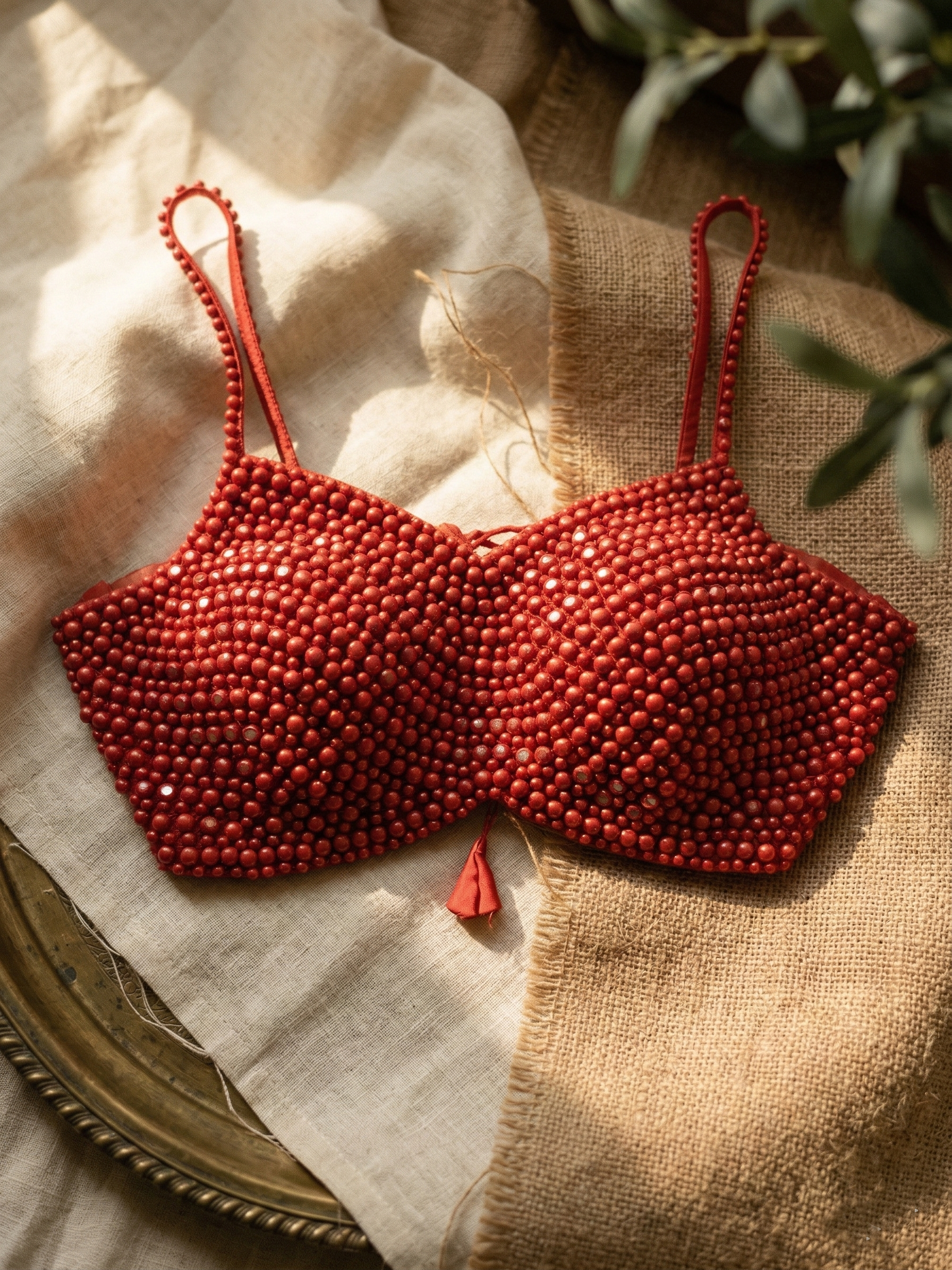 Designer Pearl Embellished Party Blouse