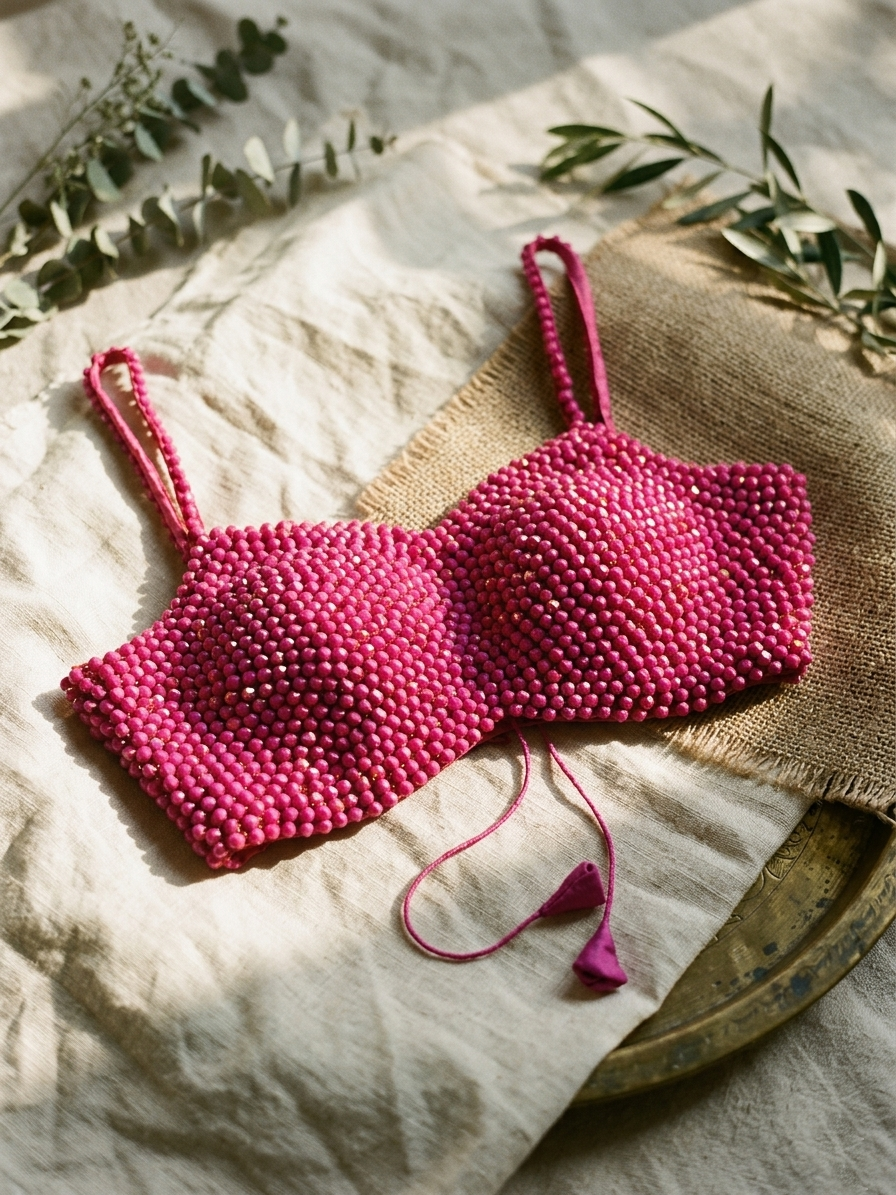 Premium Pearl Work Saree Blouse