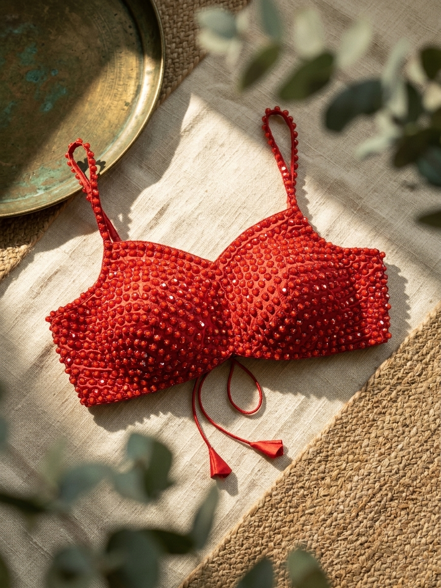 Heavy Pearl Handwork Party Wear Blouse