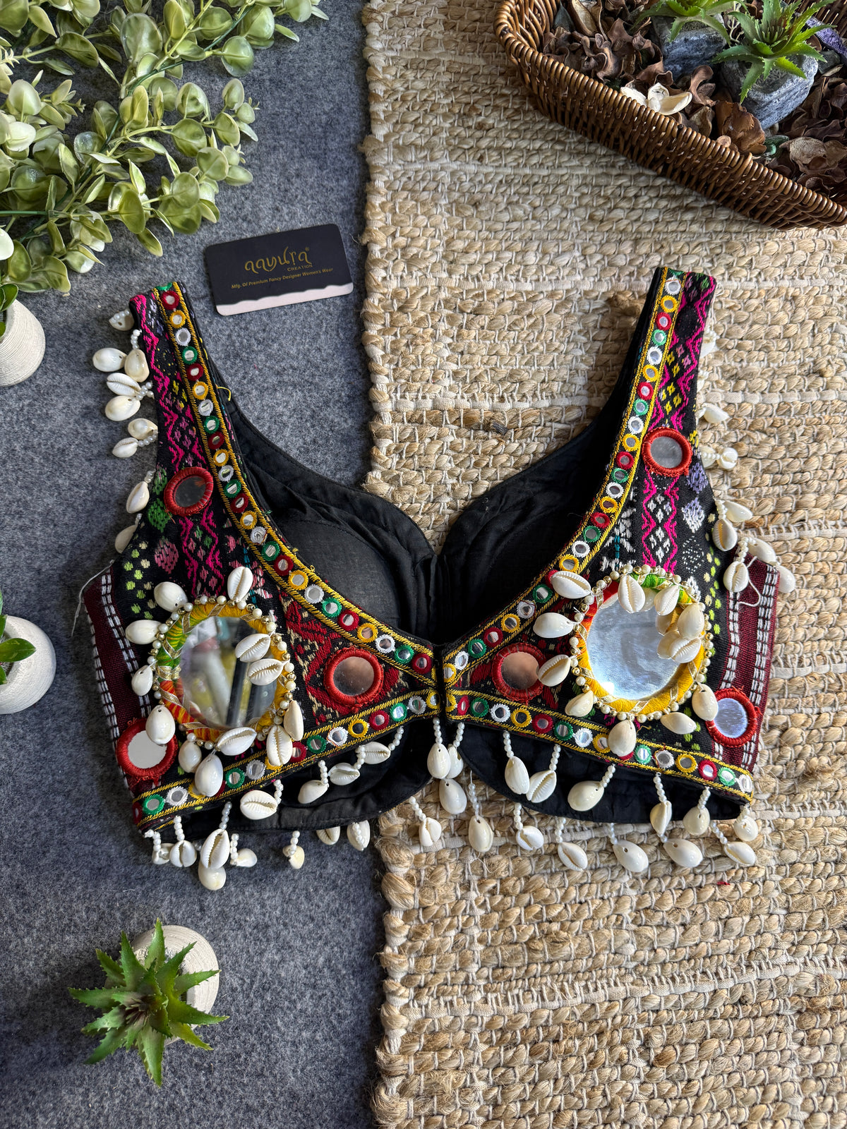 Navratna Mirror & Shell Blouse