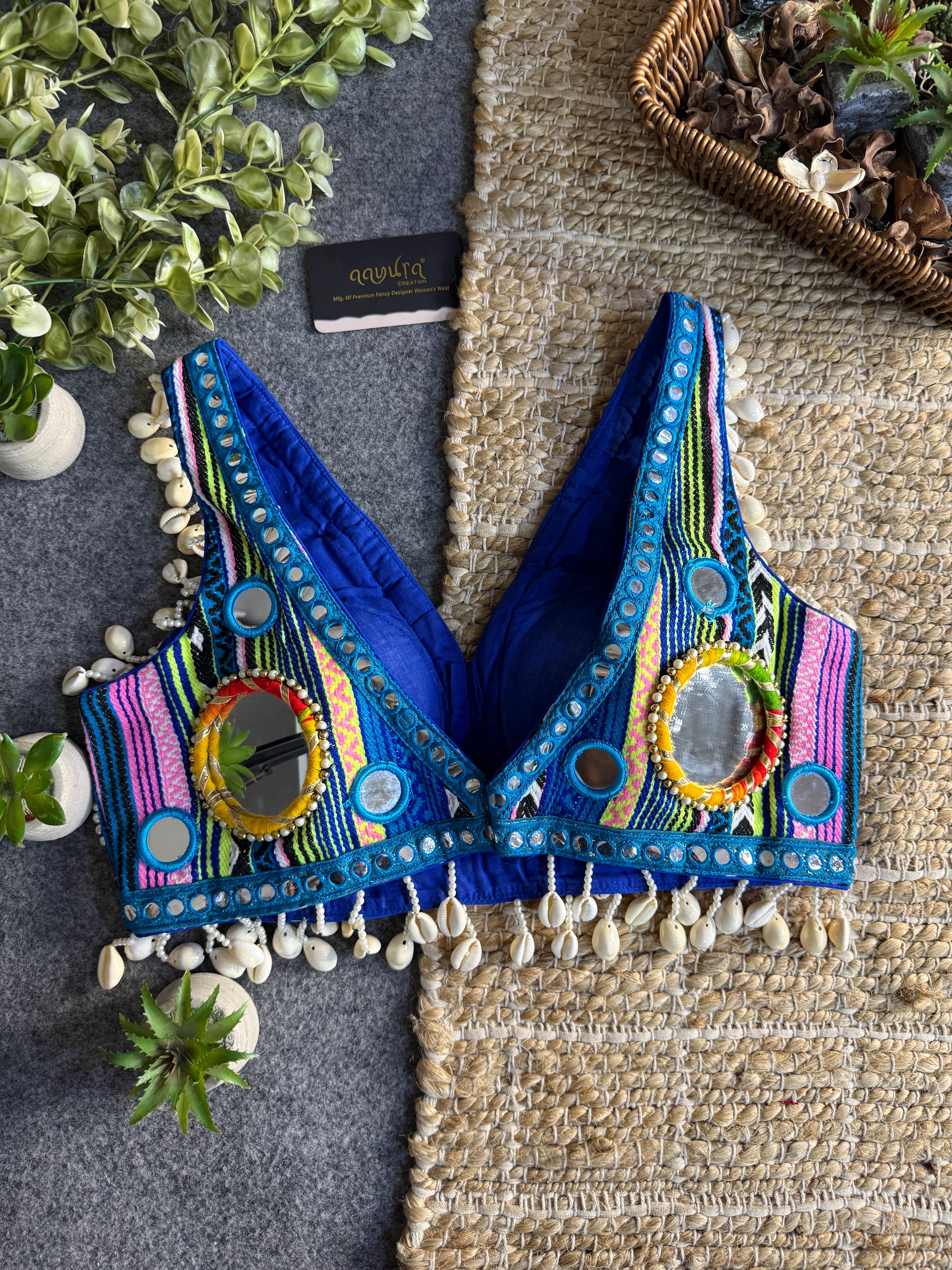 Navratna Mirror & Shell Blouse