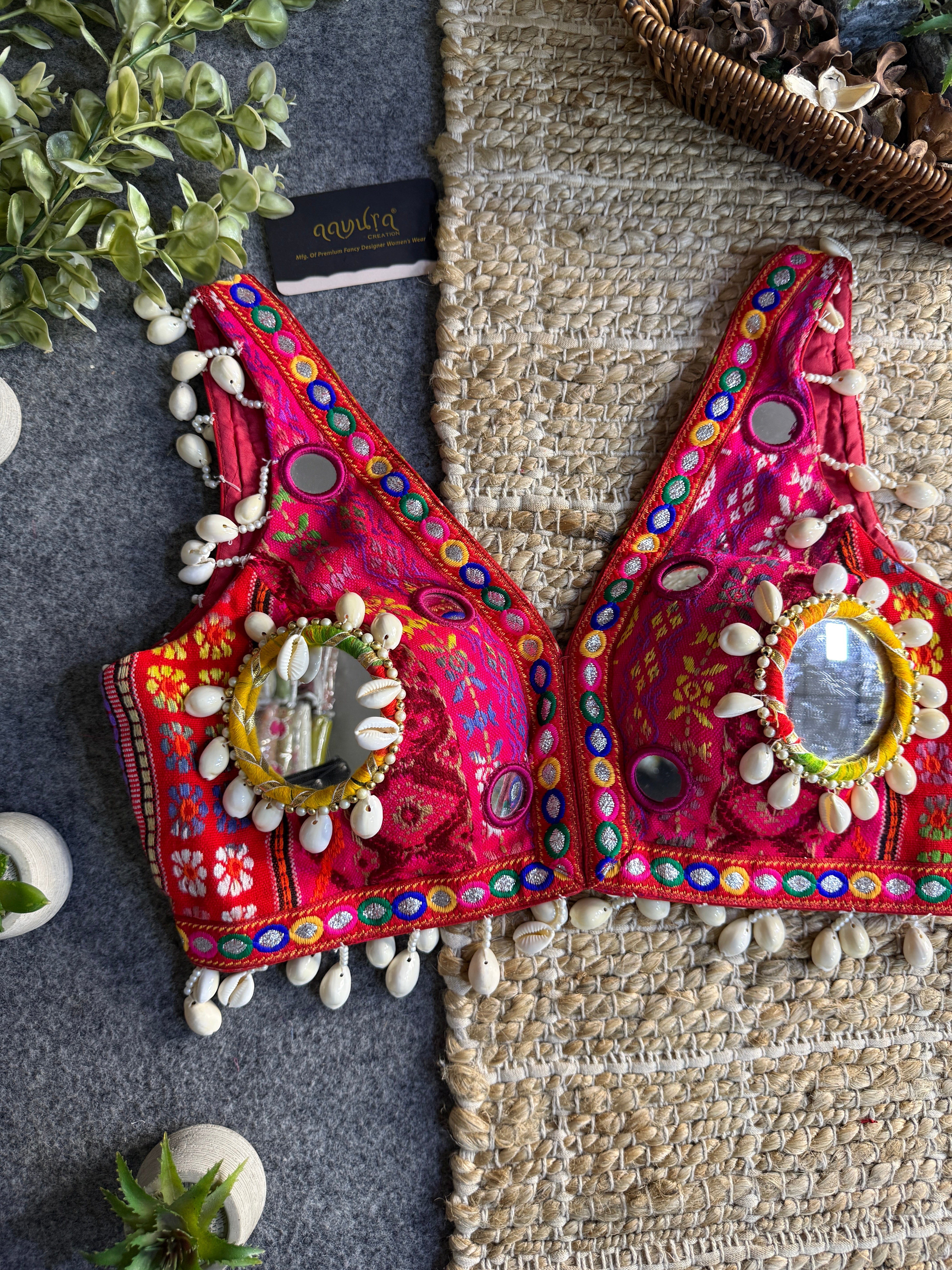 Navratna Mirror & Shell Blouse