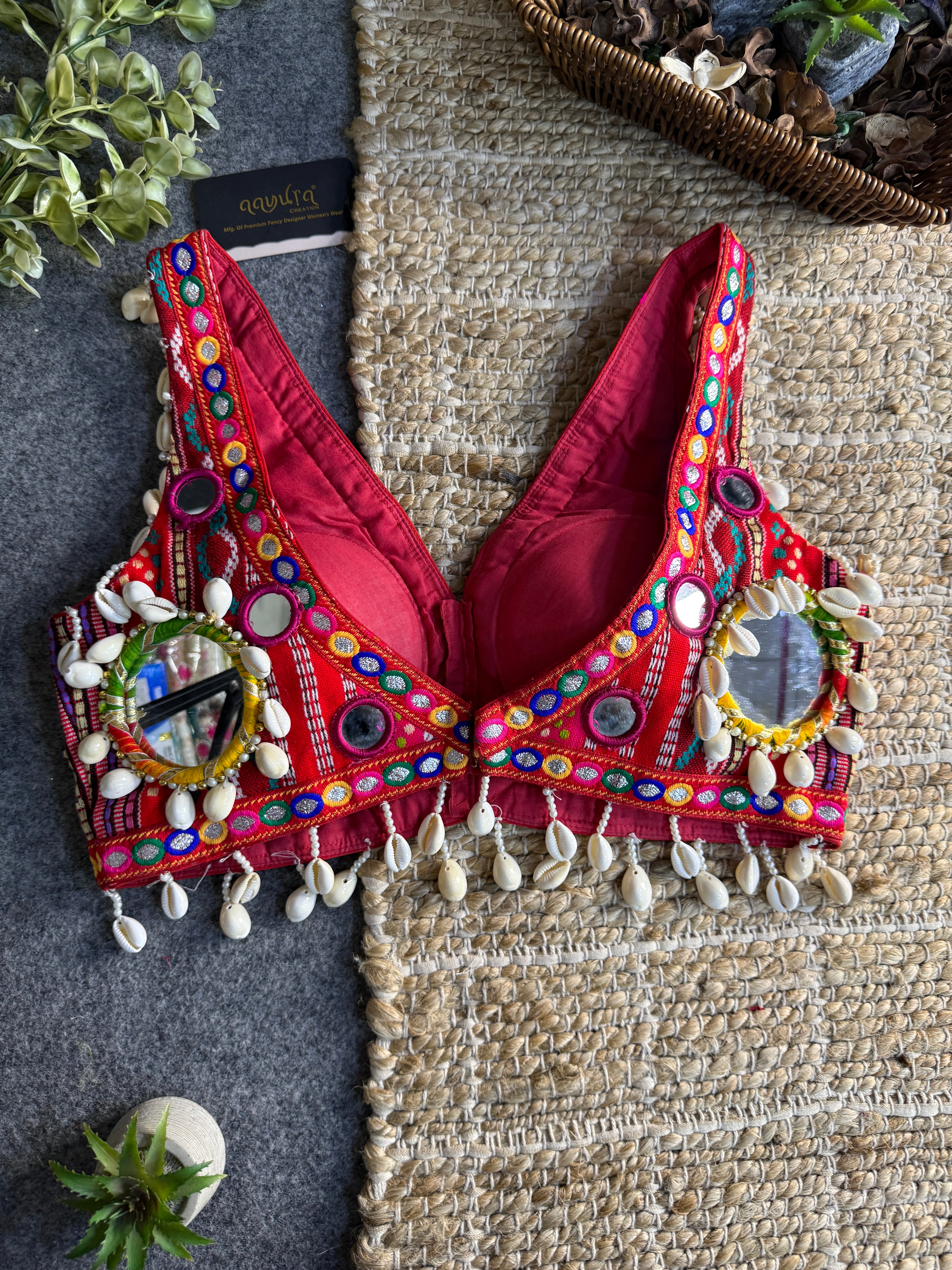 Navratna Mirror & Shell Blouse