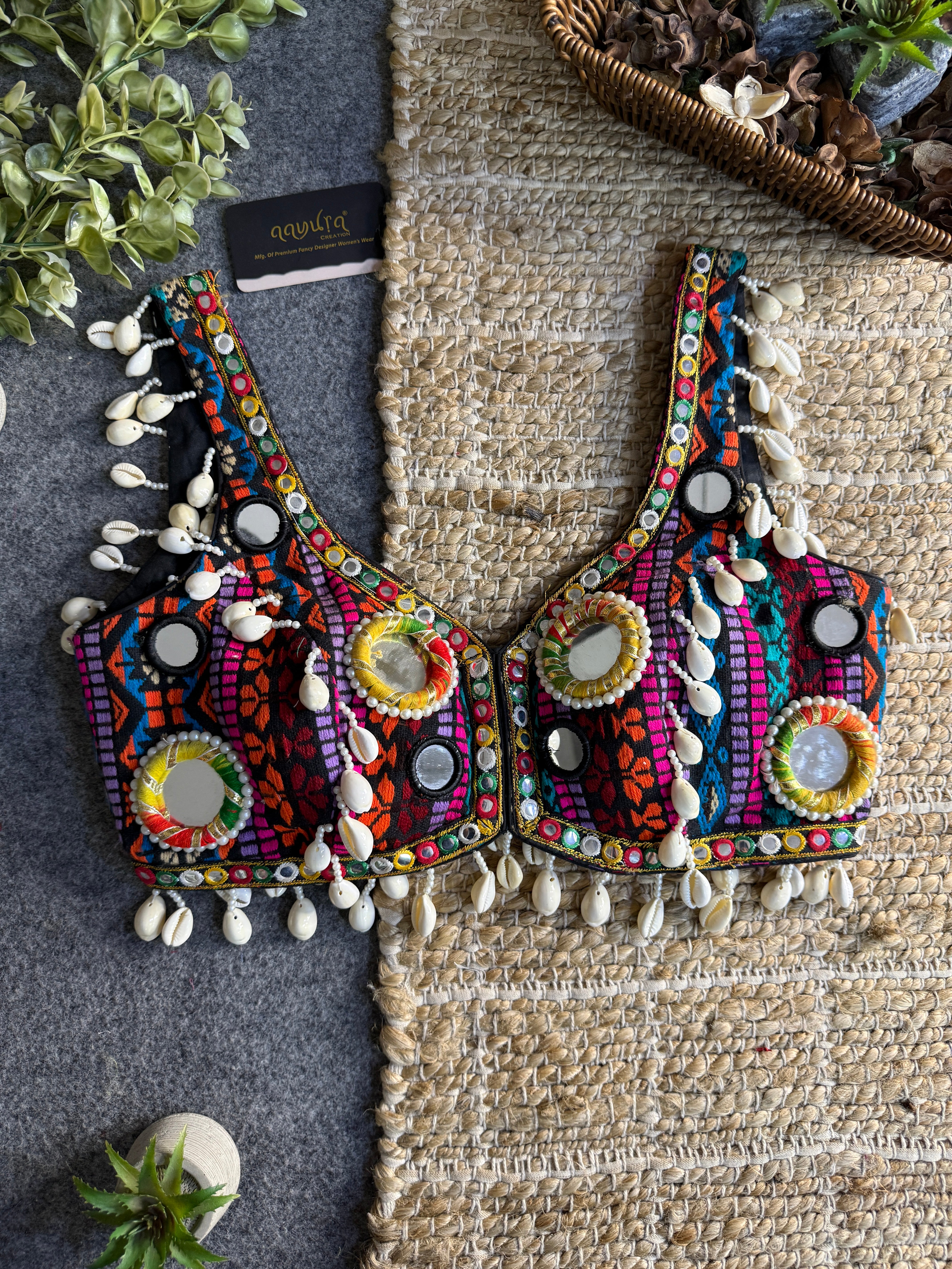 Navratna Mirror & Shell Blouse