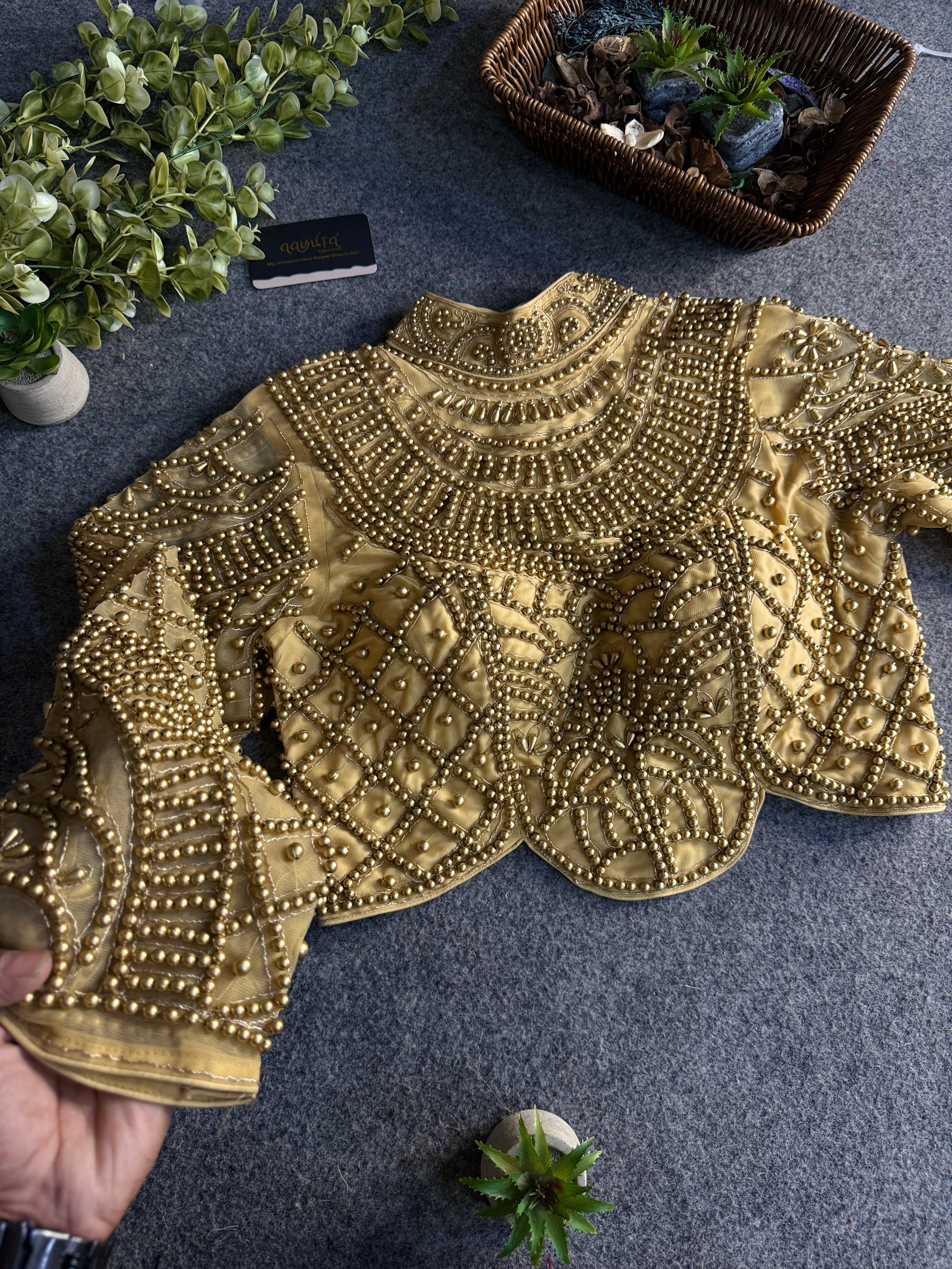 Moti Royale Net Full Sleeves Blouse