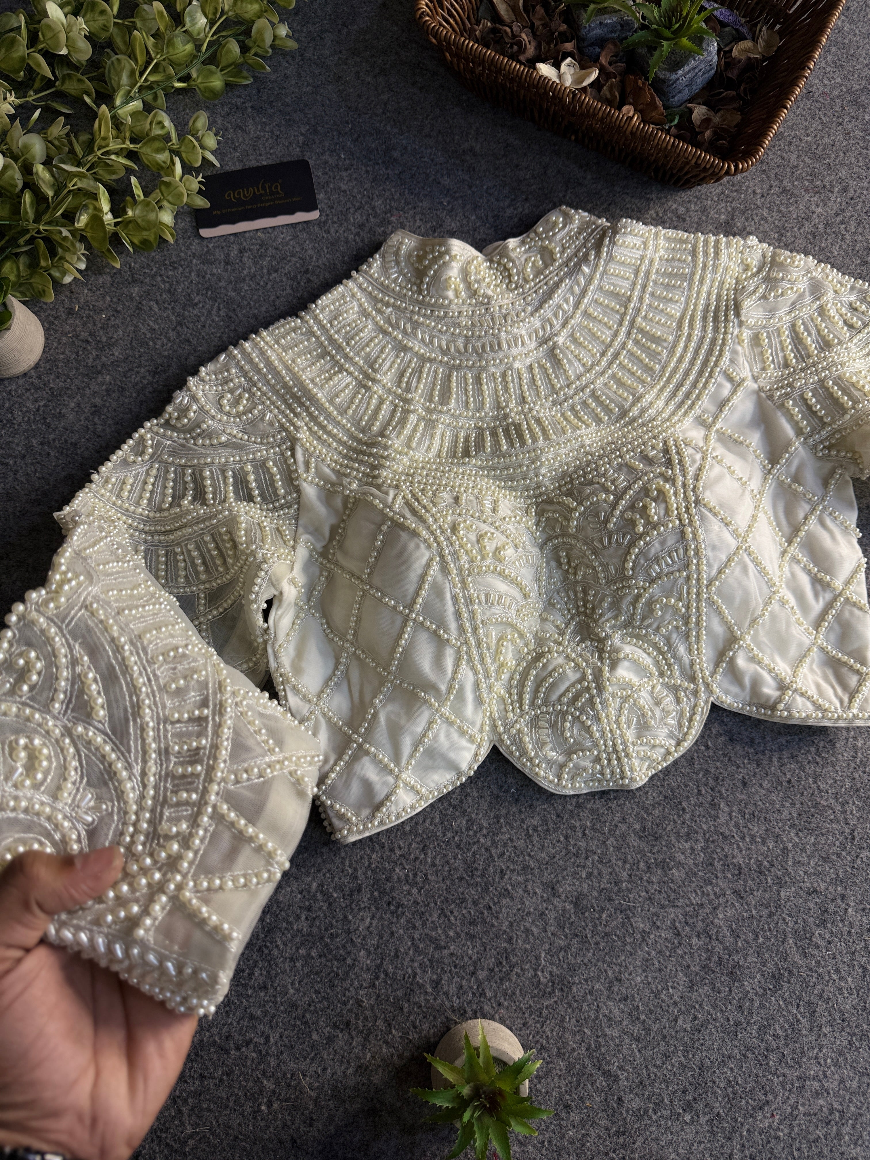 Moti Royale Net Full Sleeves Blouse