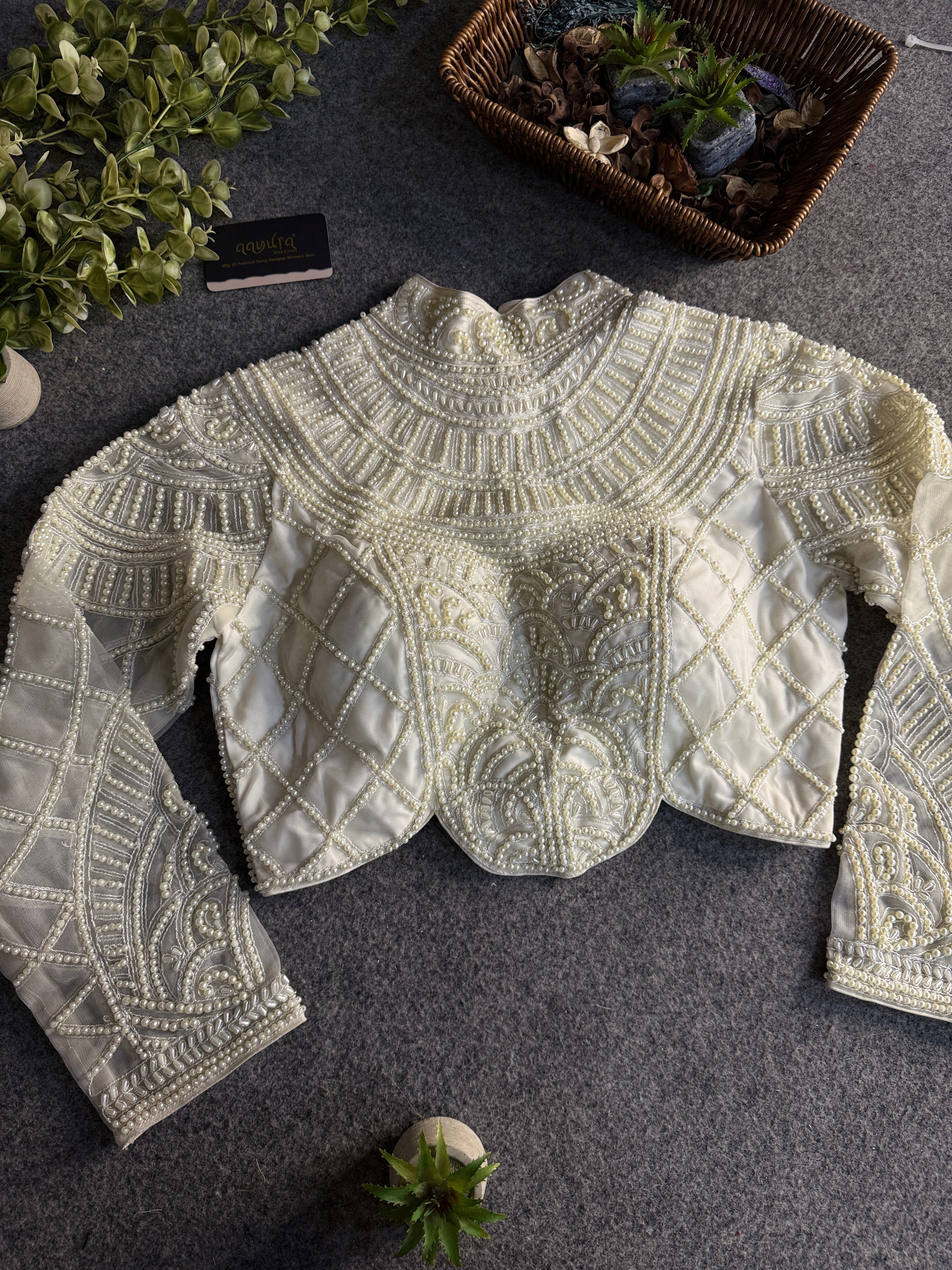 Moti Royale Net Full Sleeves Blouse