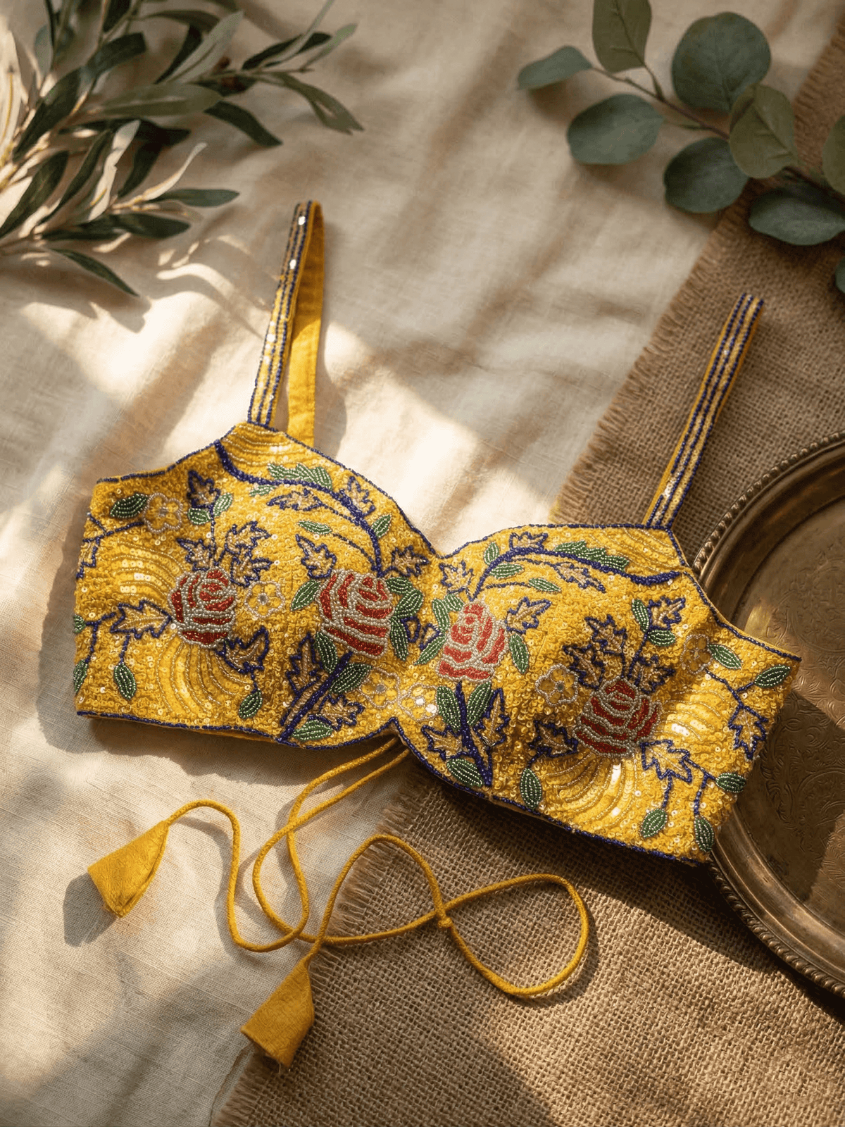Elegant Silk Handcrafted Designer Blouse