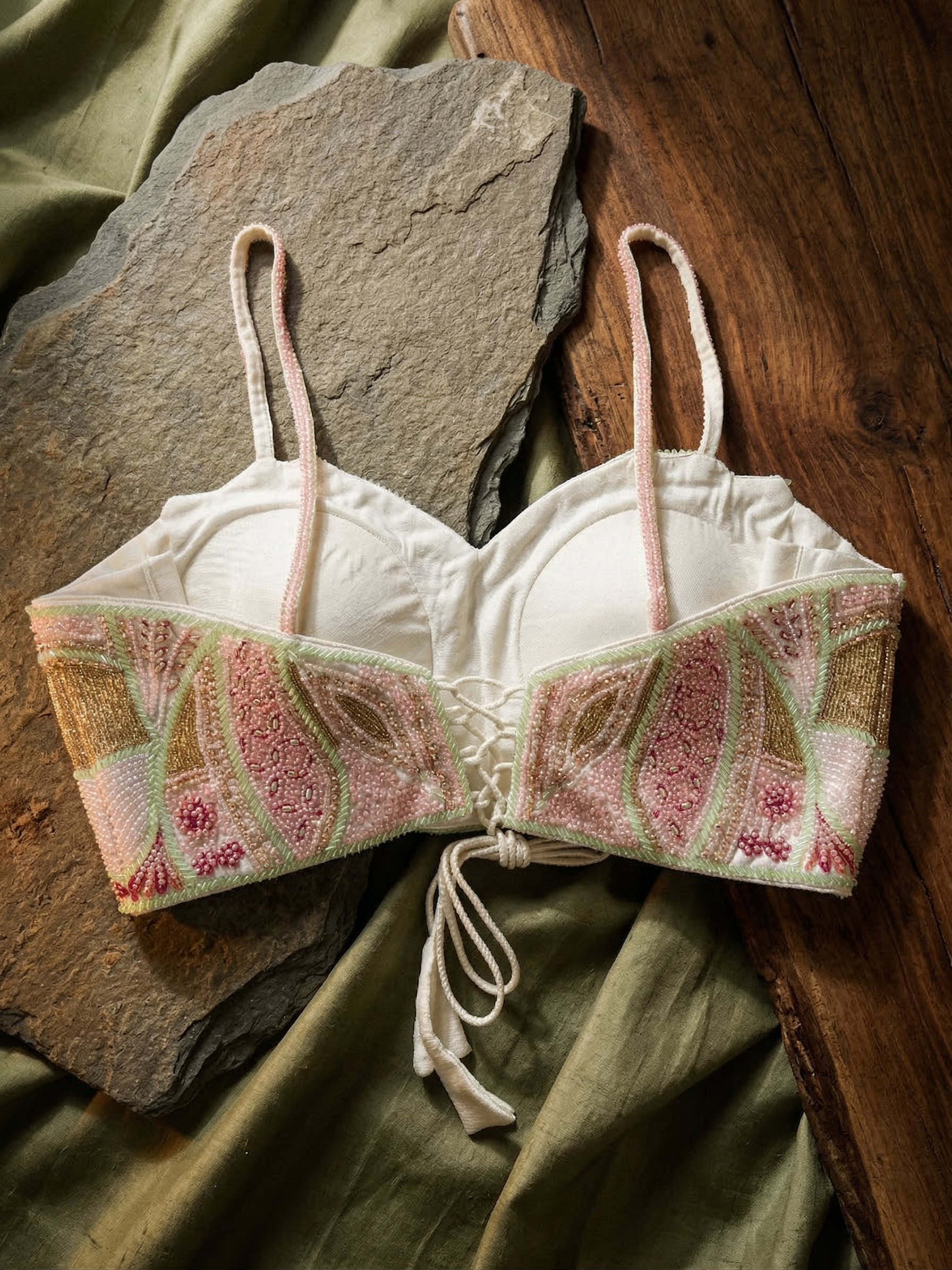 Elegant Silk Handcrafted Blouse