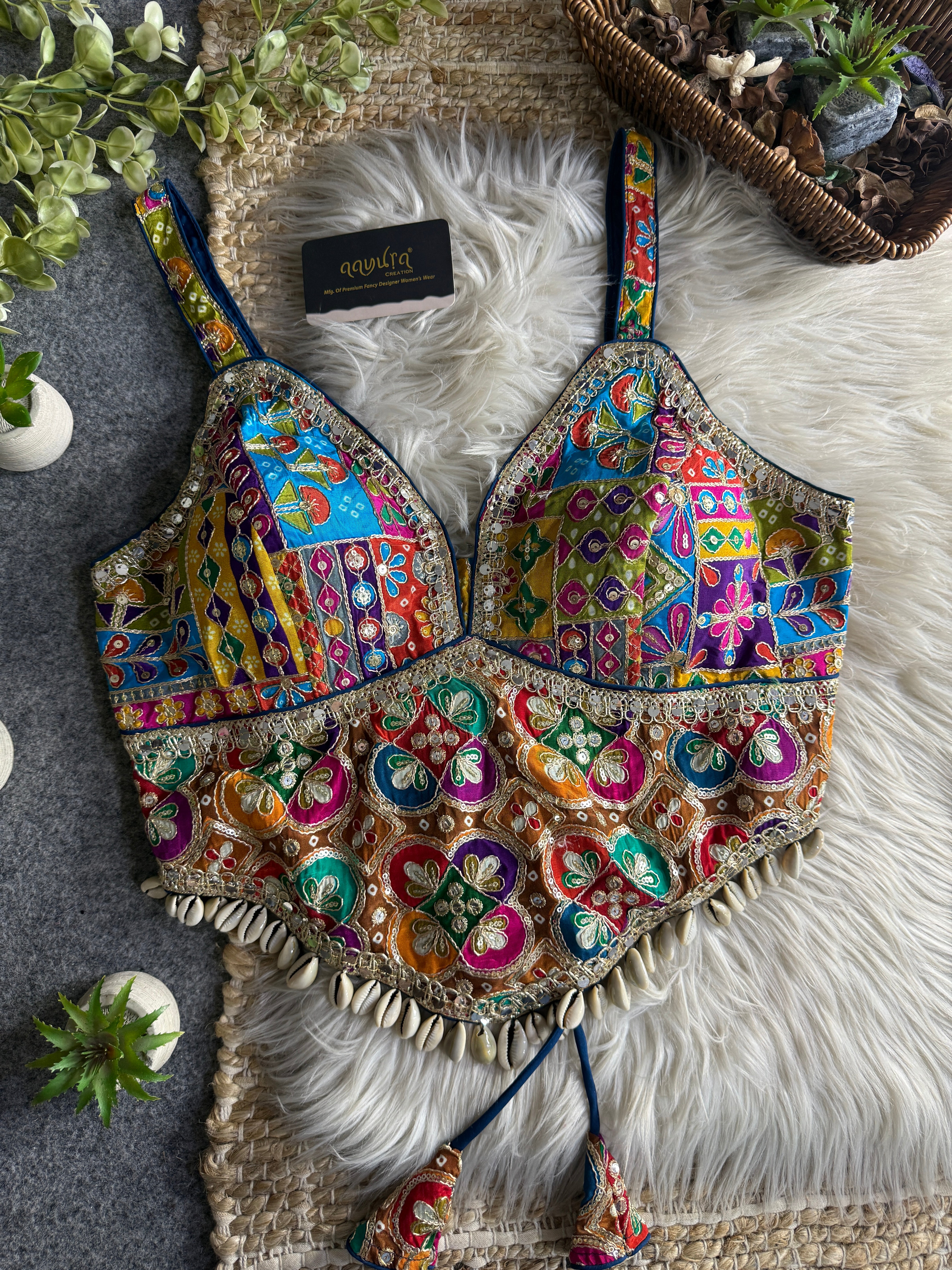 Shankhini Shell Work Long Blouse