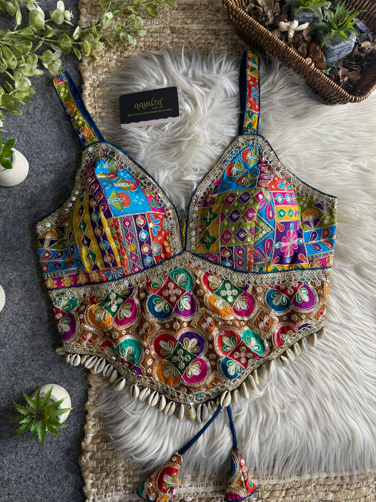 Shankhini Shell Work Long Blouse