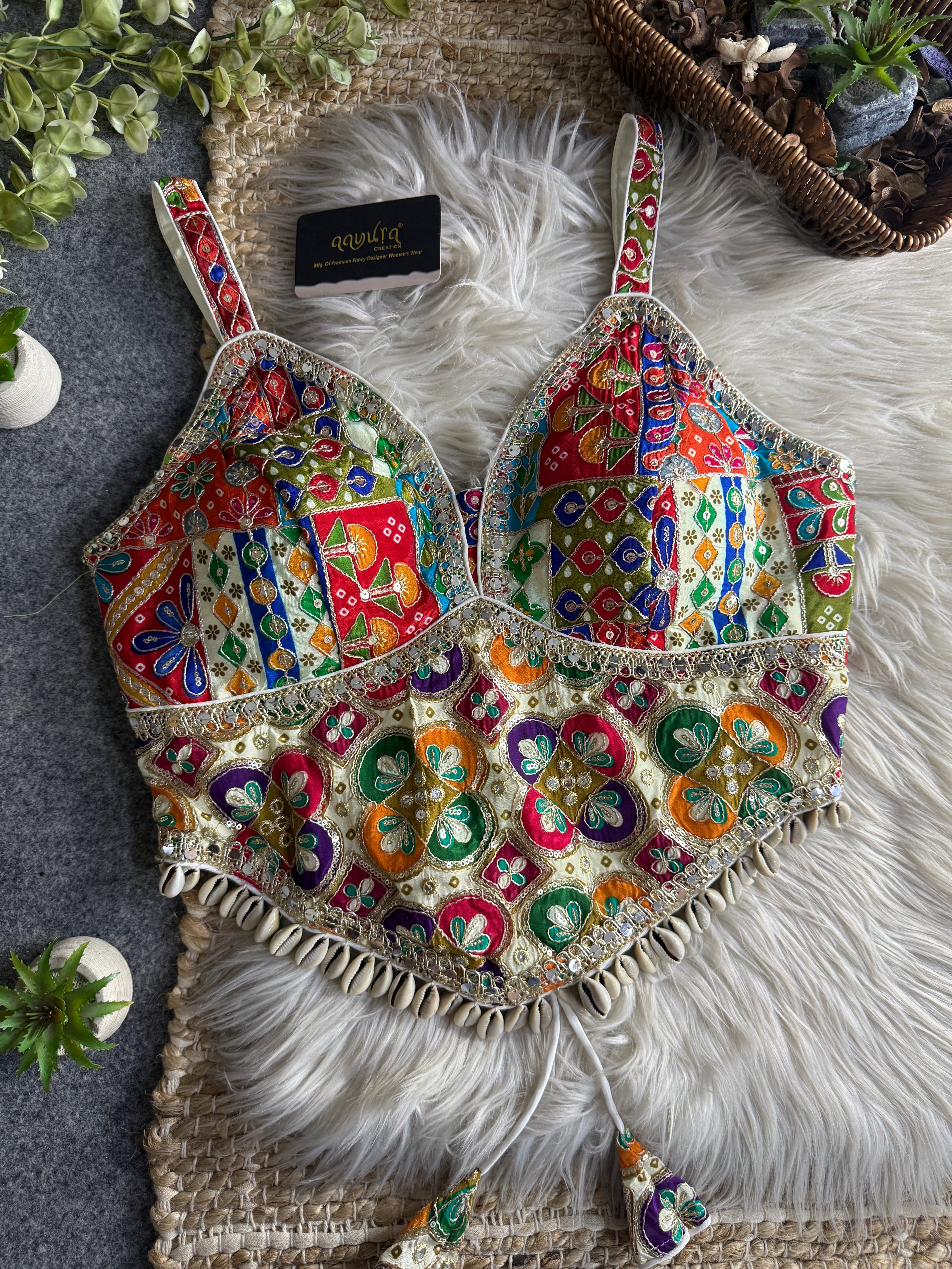 Shankhini Shell Work Long Blouse