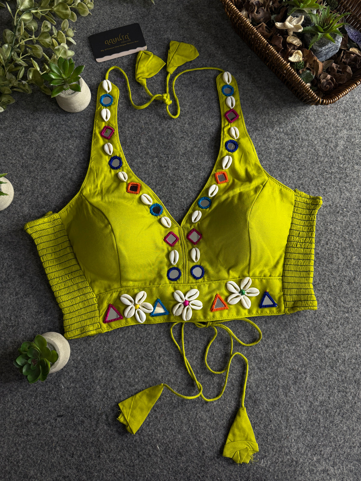 Navya Mirror Halter Neck Blouse