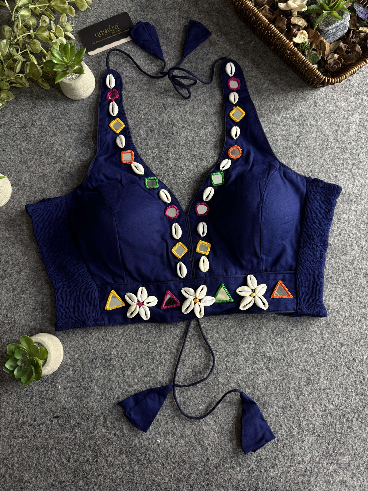 Navya Mirror Halter Neck Blouse