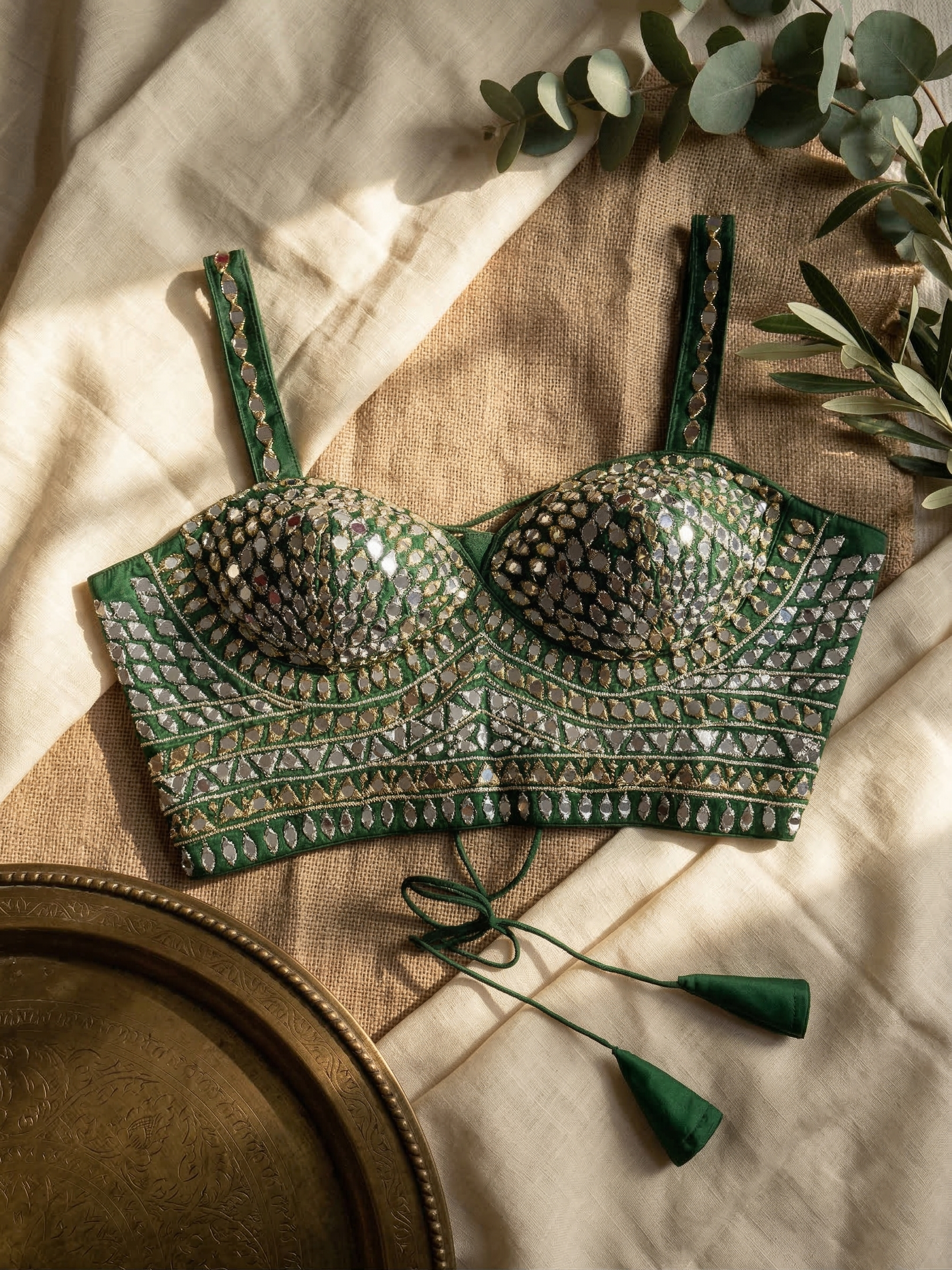 Royal Mirror Glow Silk Blouse